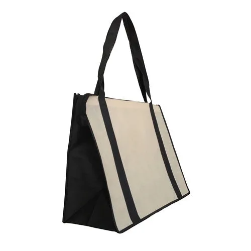 A Large Zippered Non Woven Tote Bag