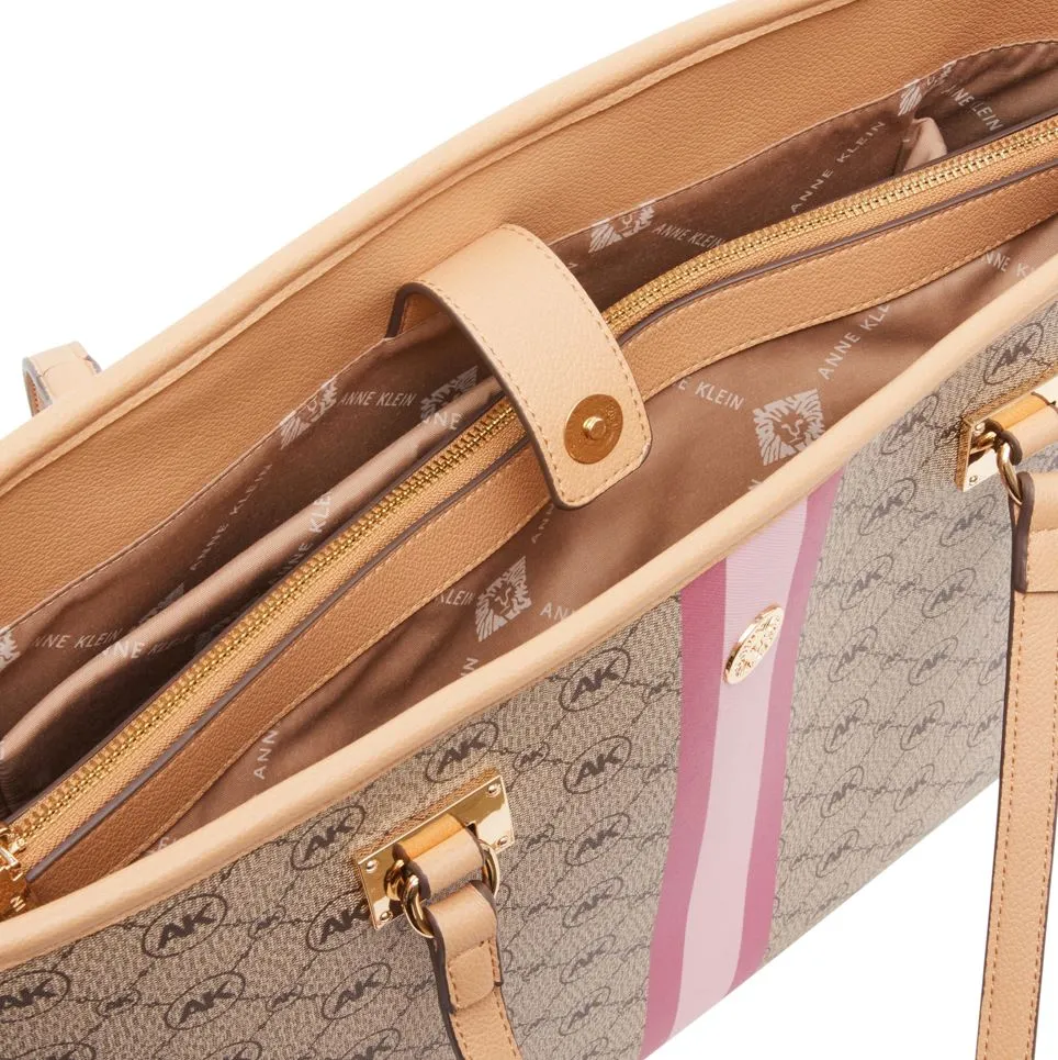 Anne Klein Varsity Work Tote Handbag