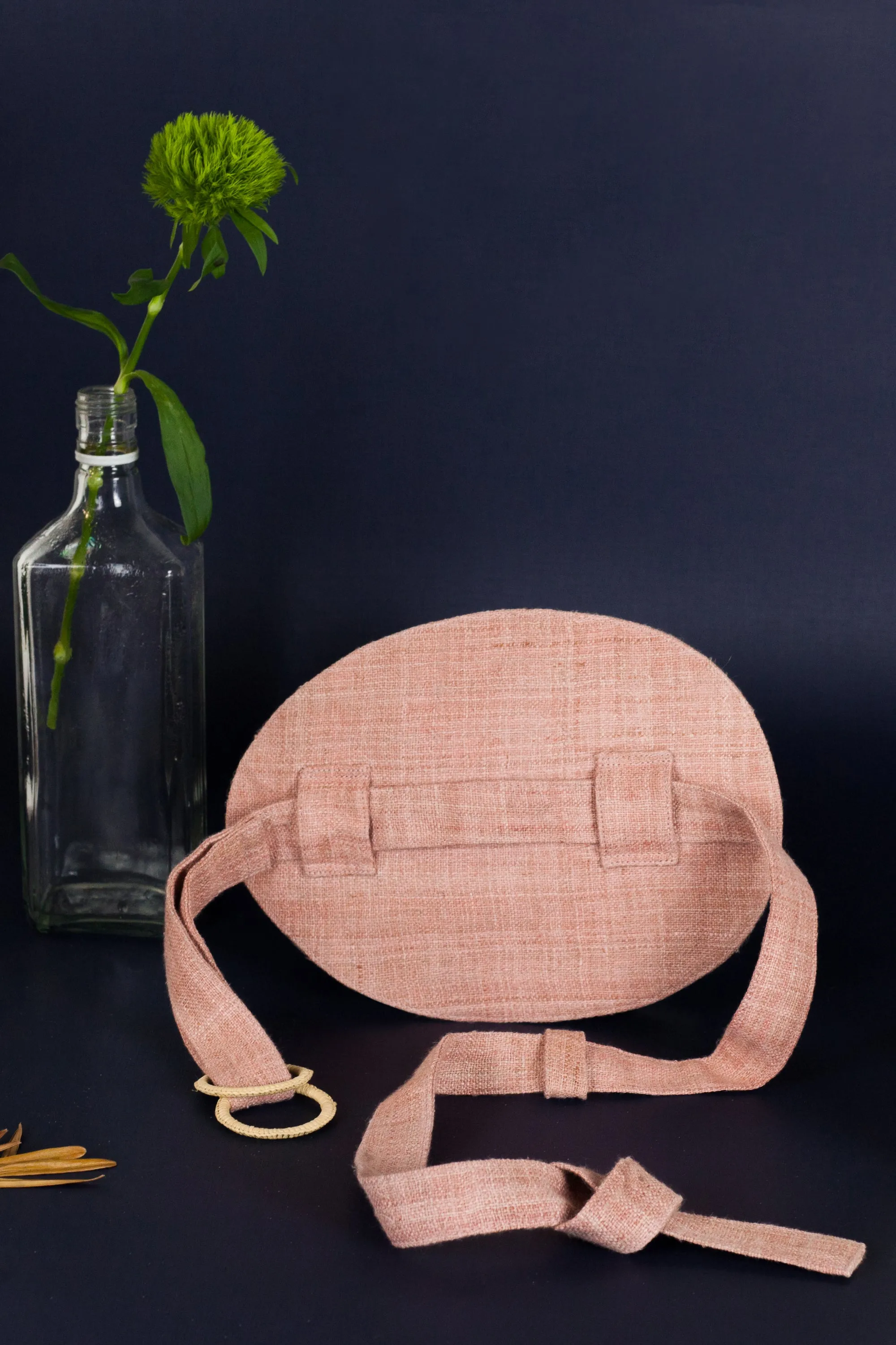 Avocado raffia bag