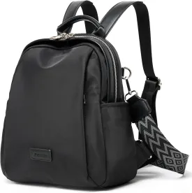 Backpack Purse for Women Anti-theft bag for Ladies Waterproof Convertible Travel Shoulder Bag Lightweight (Black)