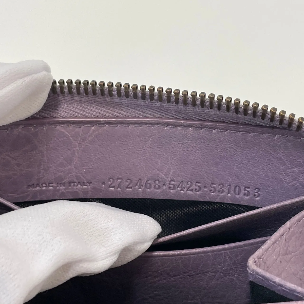 Balenciaga Zippy Short Wallet Purple