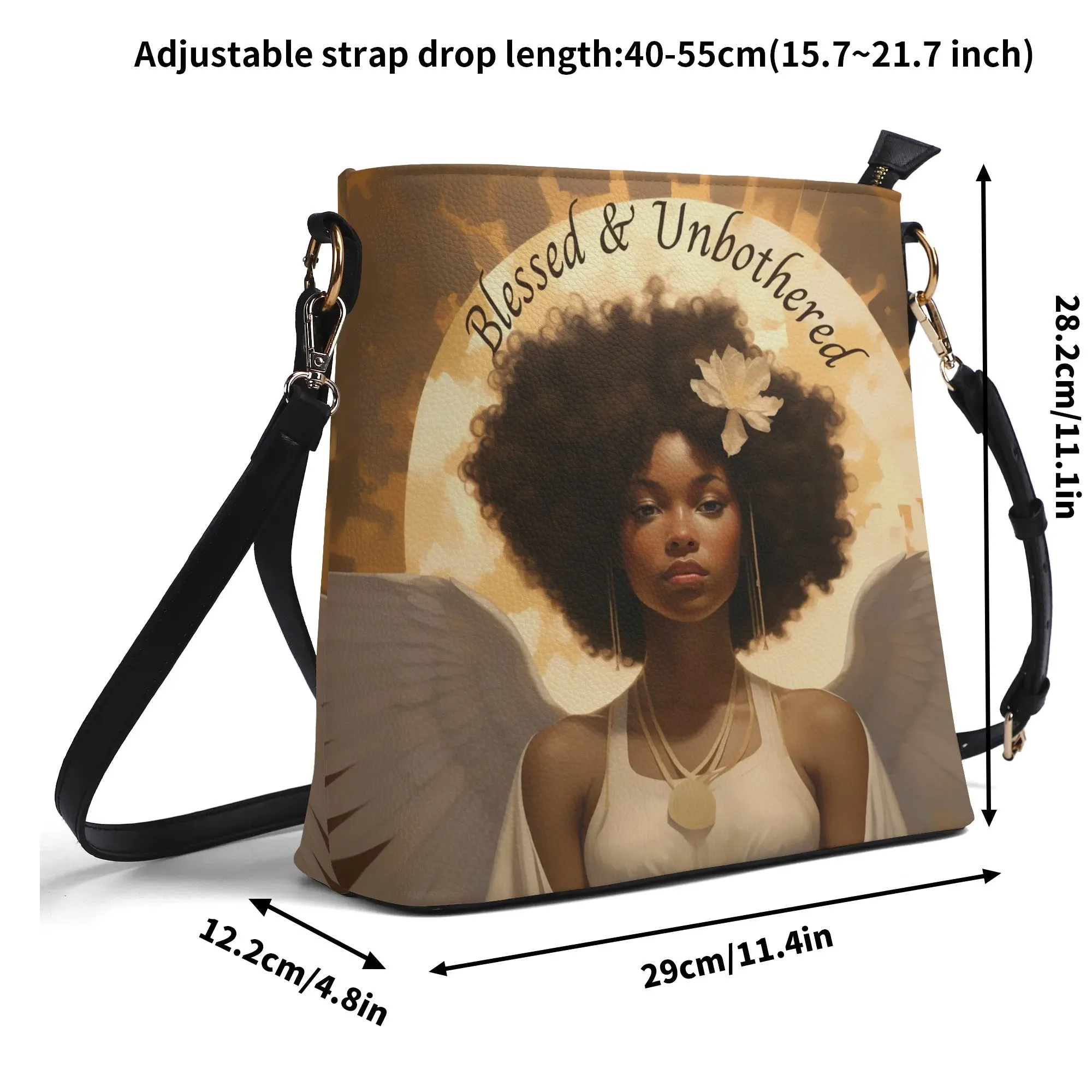 Blessed & Unbothered - Bucket-Style Handbag