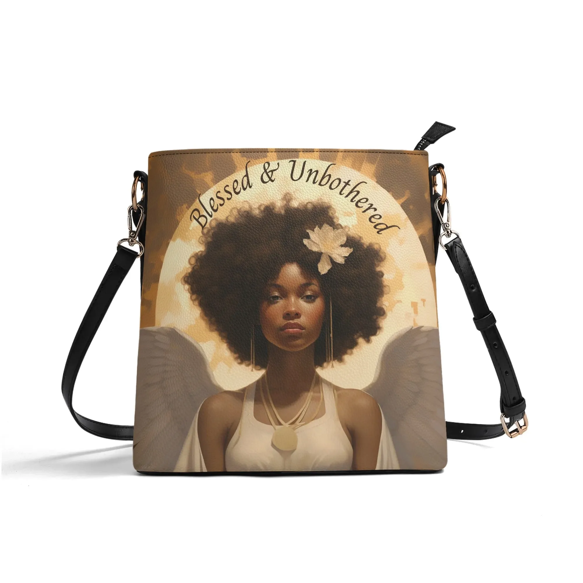 Blessed & Unbothered - Bucket-Style Handbag