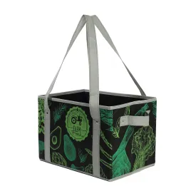 Box Tote in Fresh Greens