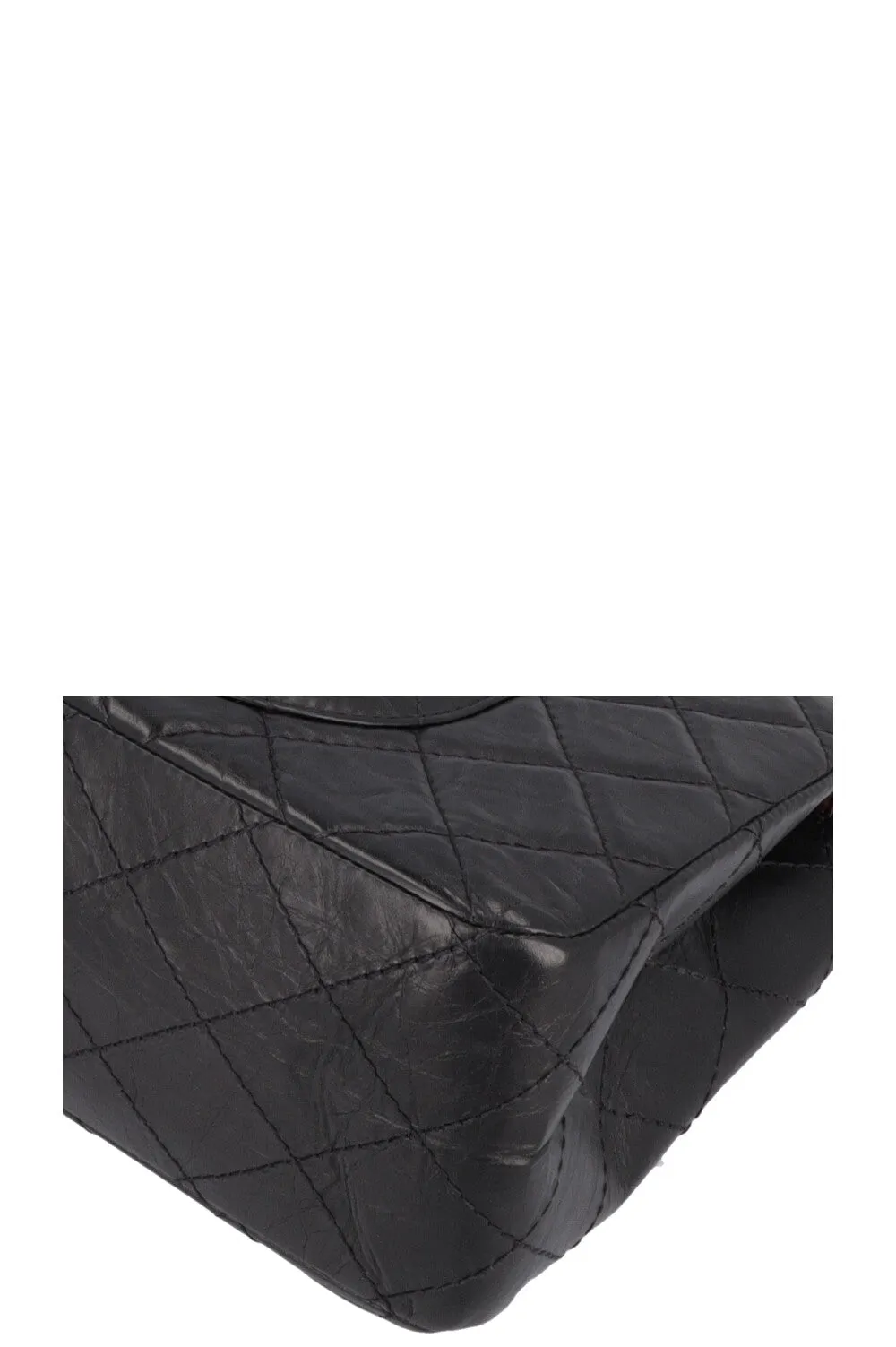 CHANEL 2.55 Reissue Double Flap Maxi Leather Black