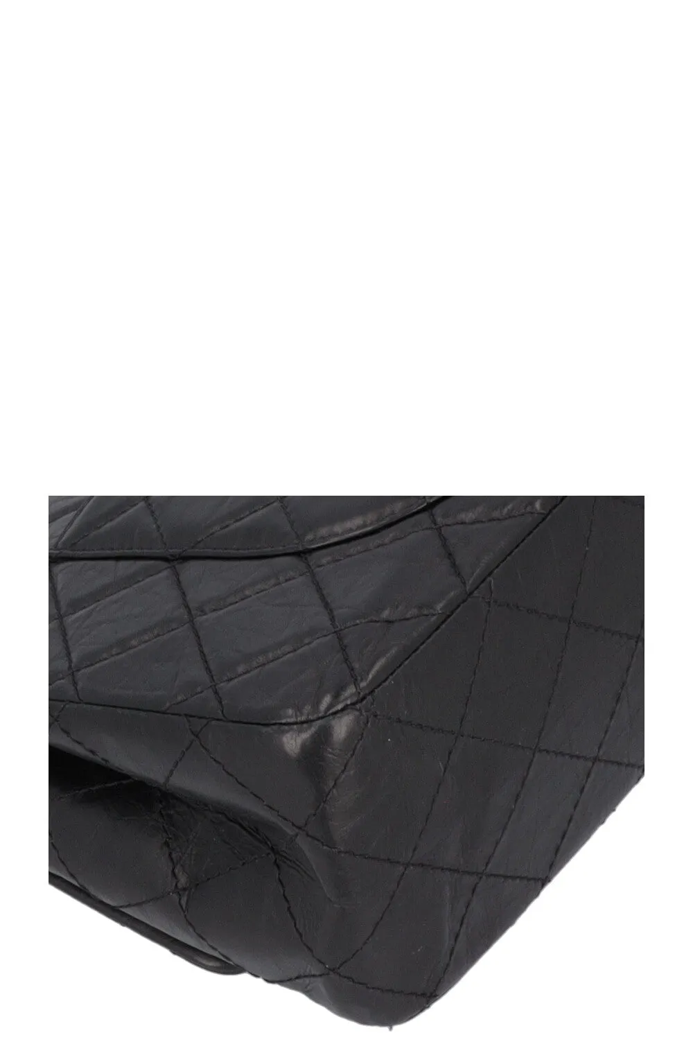 CHANEL 2.55 Reissue Double Flap Maxi Leather Black