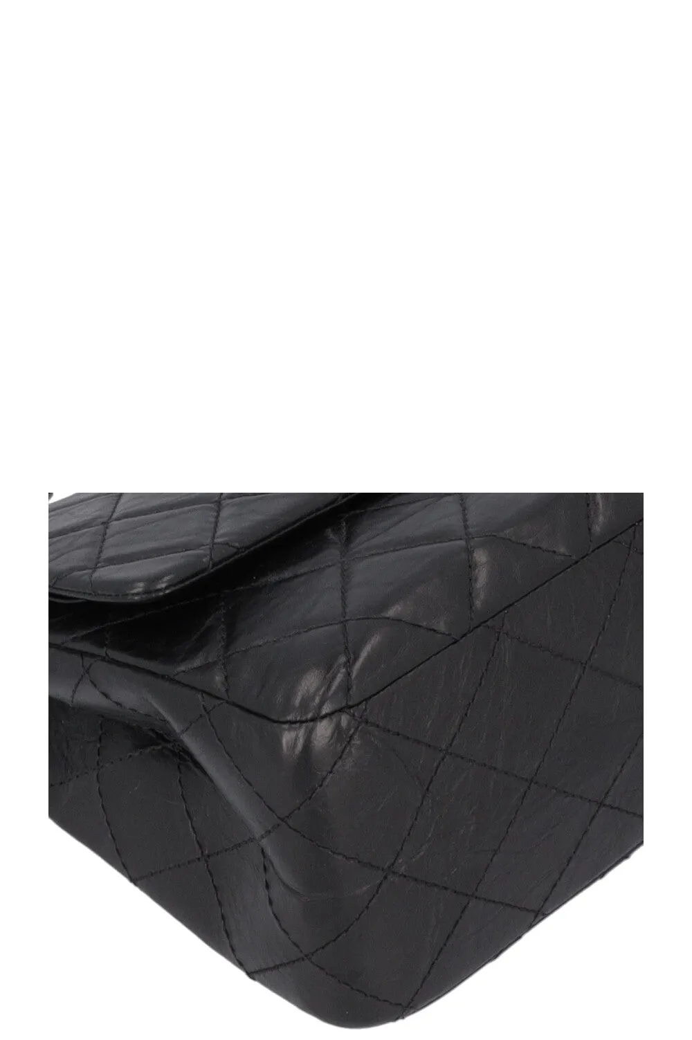 CHANEL 2.55 Reissue Double Flap Maxi Leather Black