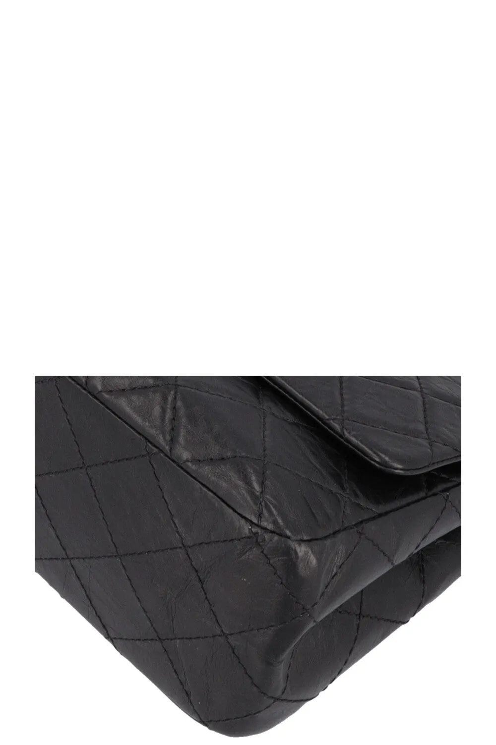 CHANEL 2.55 Reissue Double Flap Maxi Leather Black