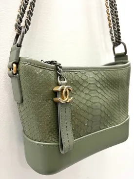 CHANEL CC PYTHON GABRIELLE HOBO BAG
