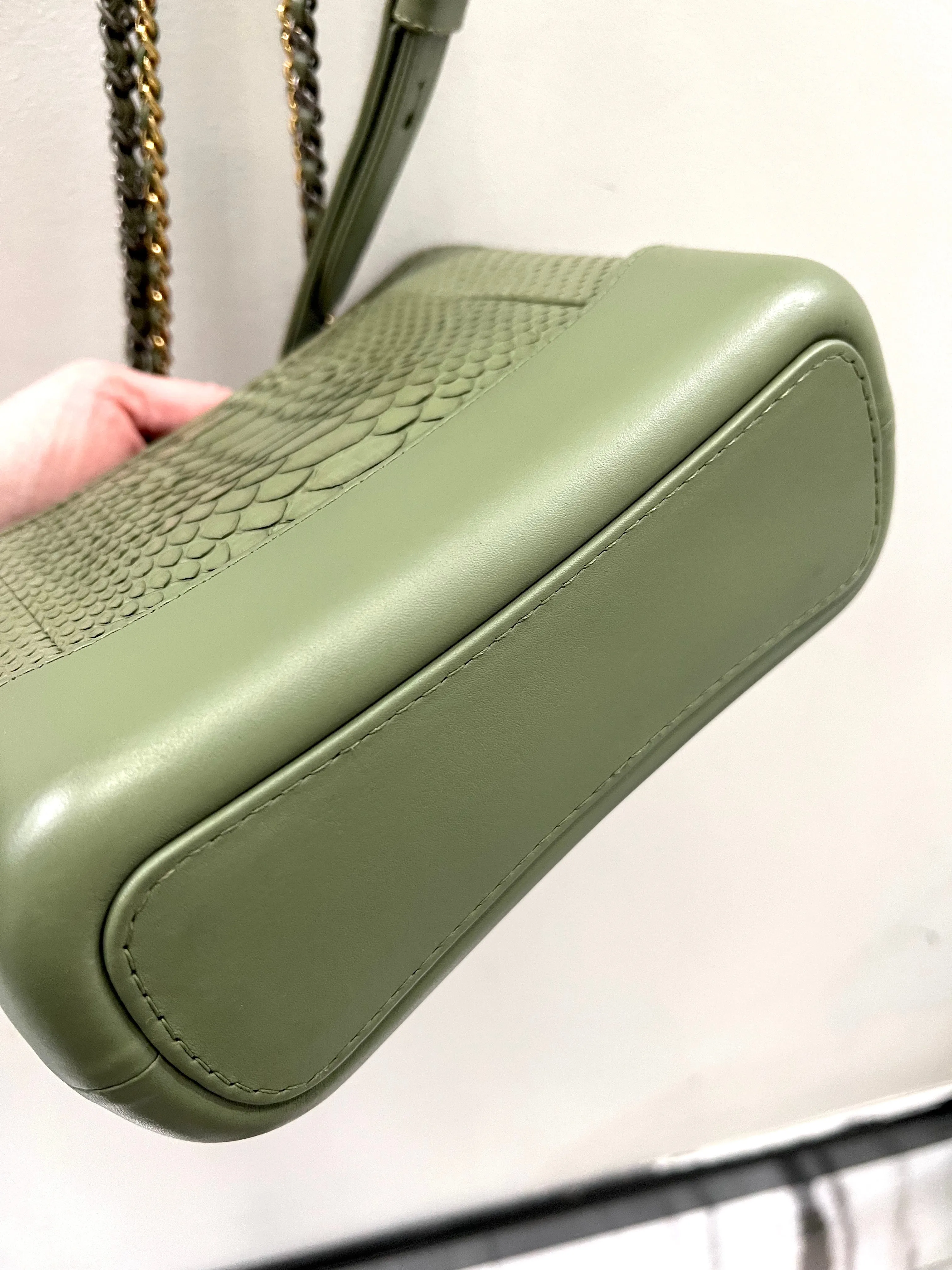 CHANEL CC PYTHON GABRIELLE HOBO BAG