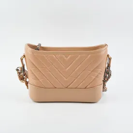 Chanel Chevron Gabrielle Small Dark Beige