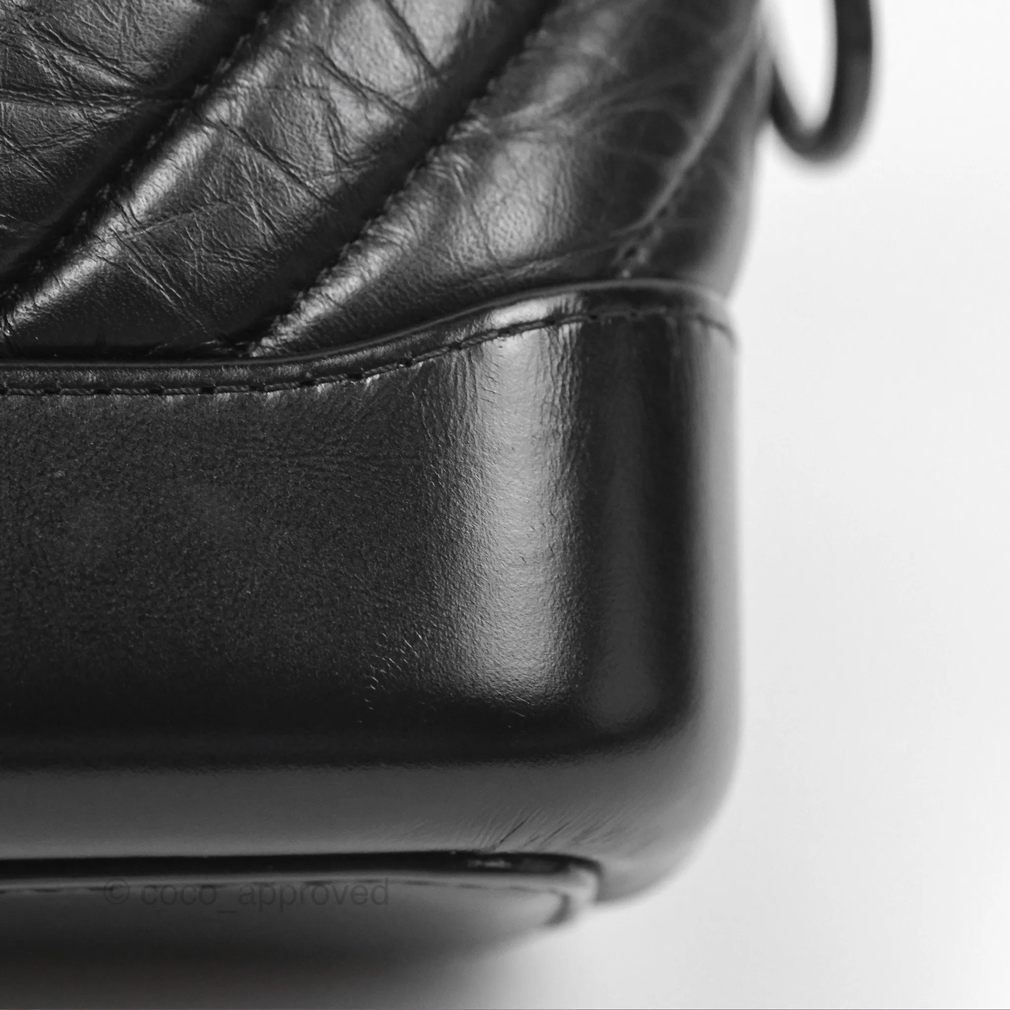Chanel Chevron Small Gabrielle Hobo Calfskin So Black