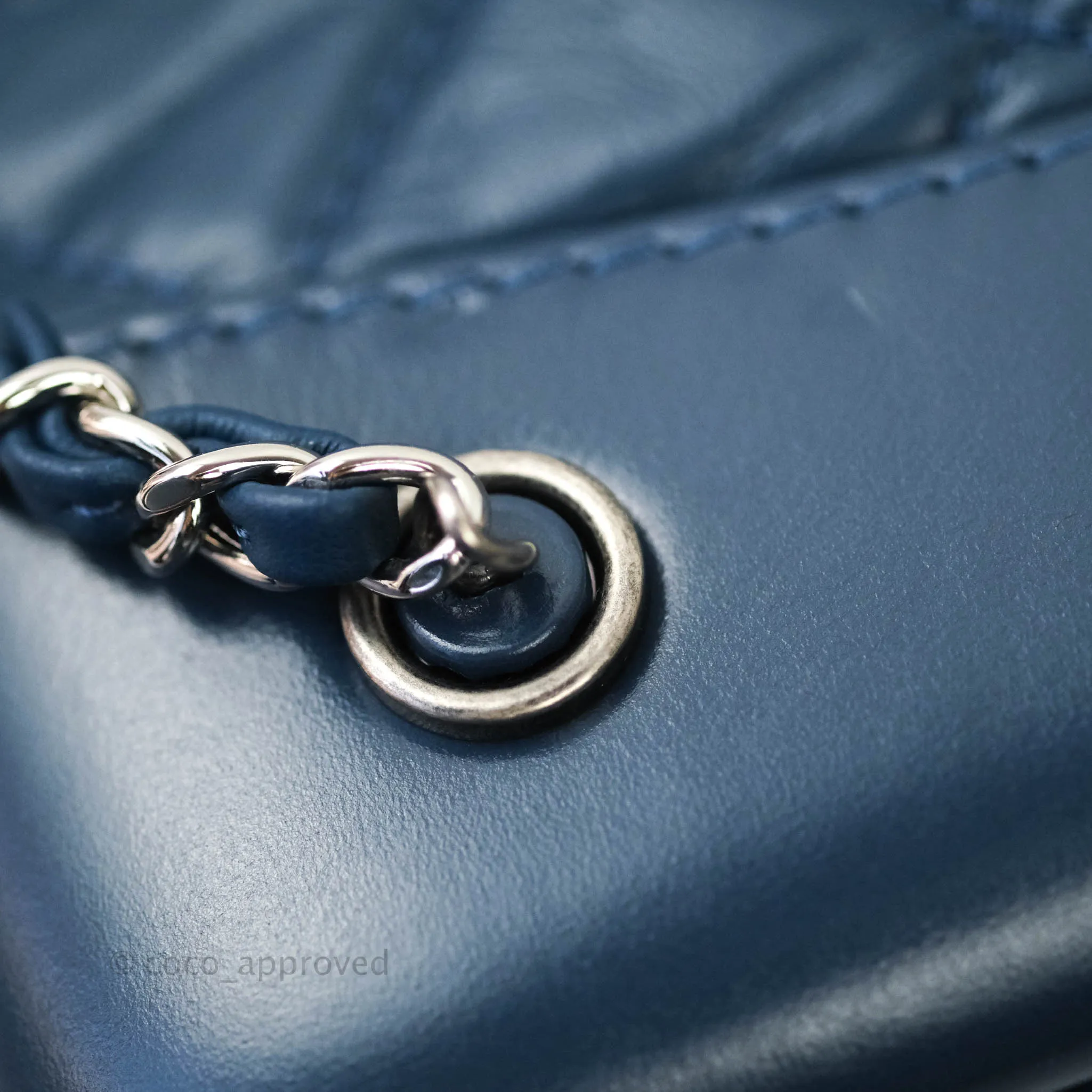 Chanel Gabrielle Backpack Blue Aged Calfskin Small