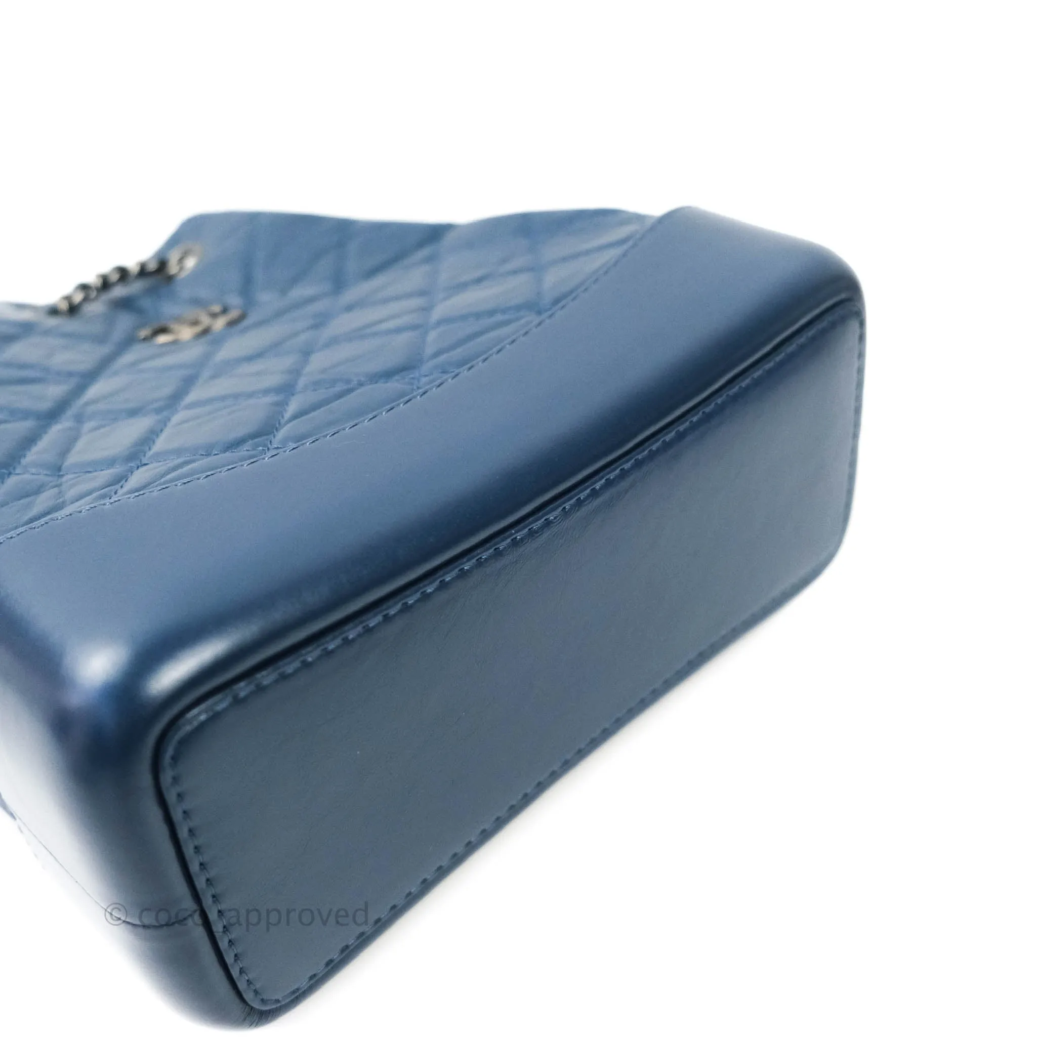 Chanel Gabrielle Backpack Blue Aged Calfskin Small