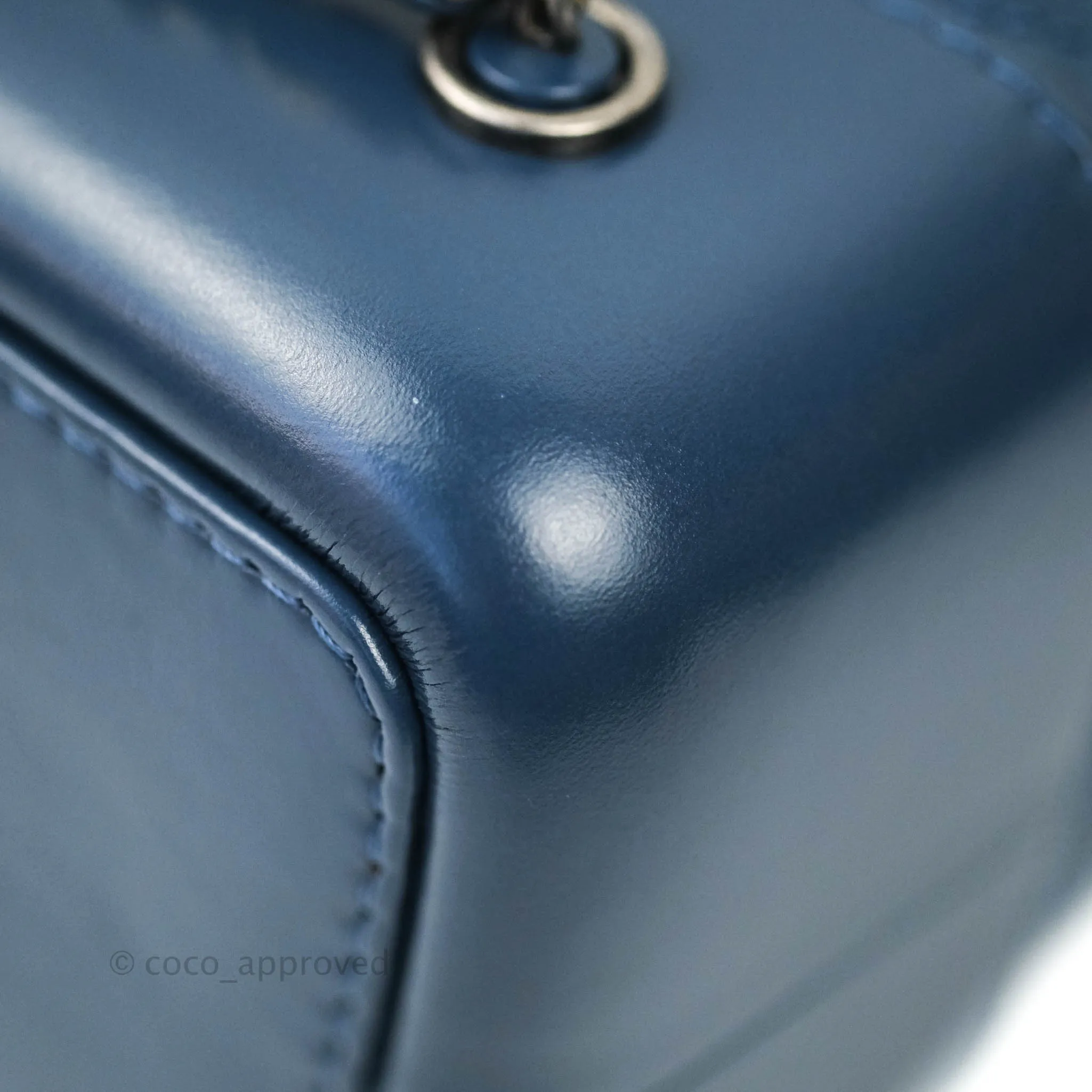 Chanel Gabrielle Backpack Blue Aged Calfskin Small