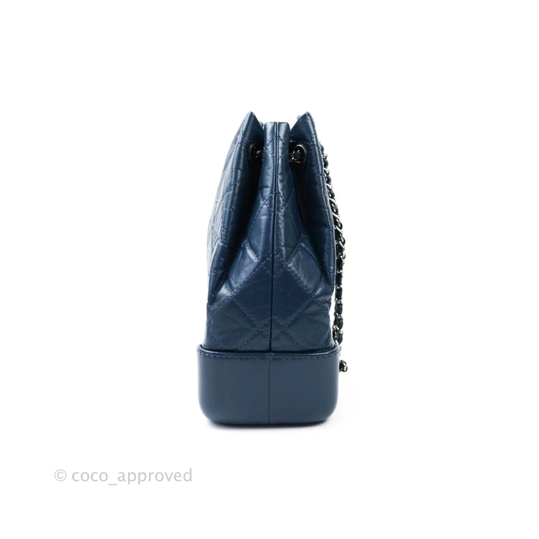Chanel Gabrielle Backpack Blue Aged Calfskin Small