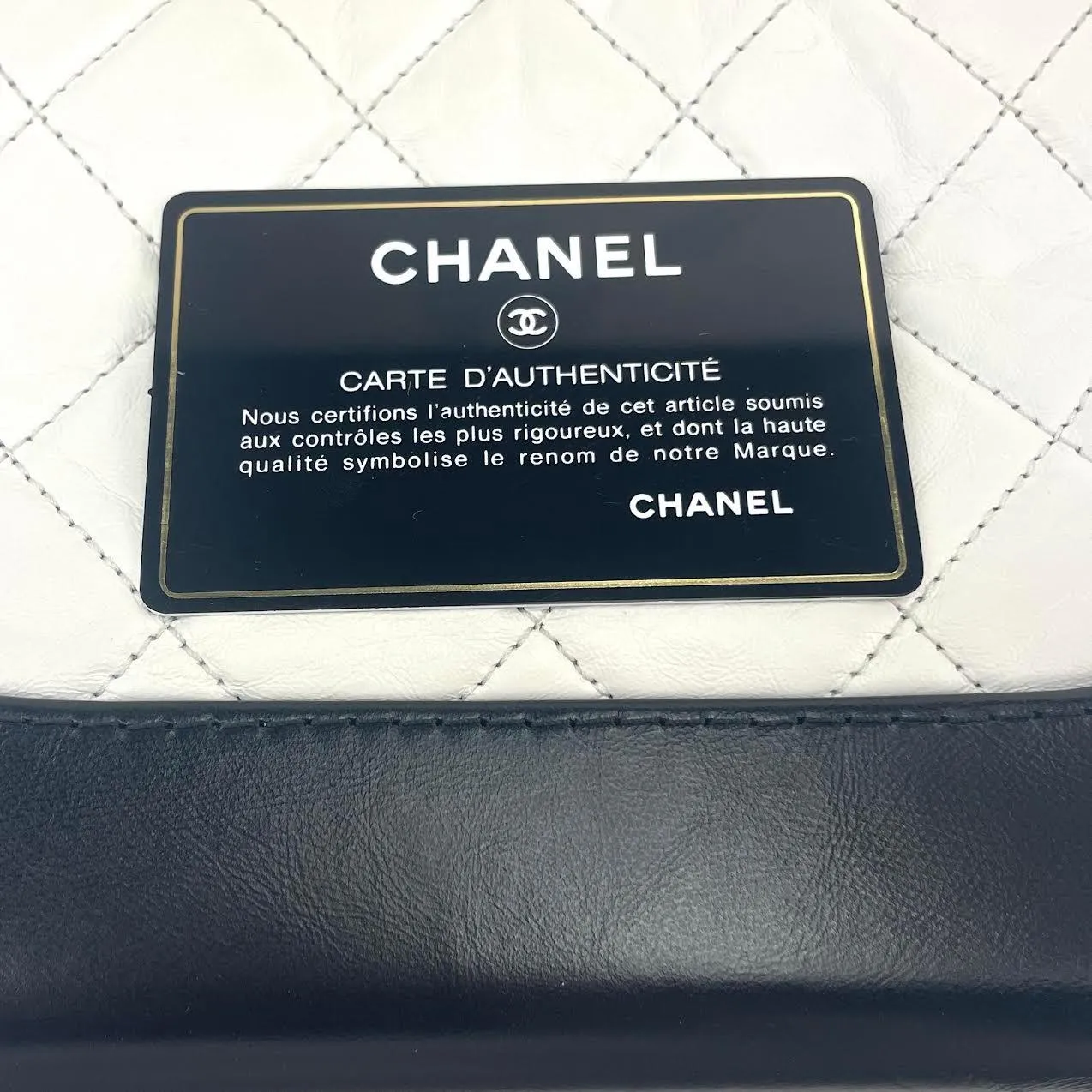 Chanel Gabrielle Bag Small - Blk & Wht