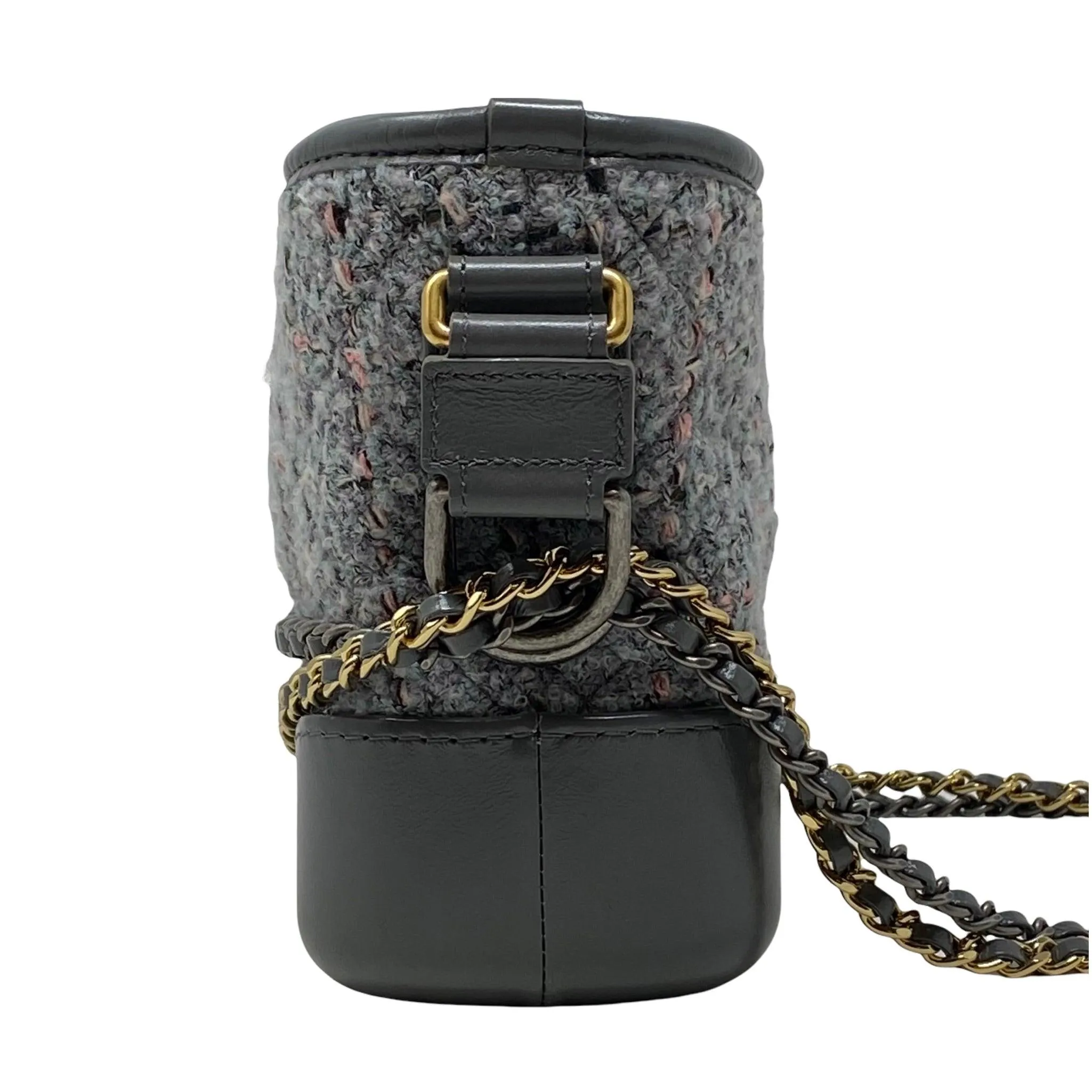 Chanel Gray Tweed Small Gabrielle Hobo Bag