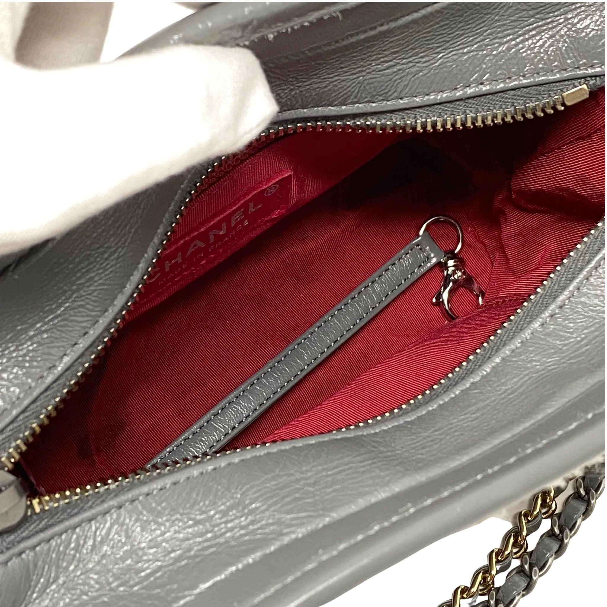 Chanel Gray Tweed Small Gabrielle Hobo Bag