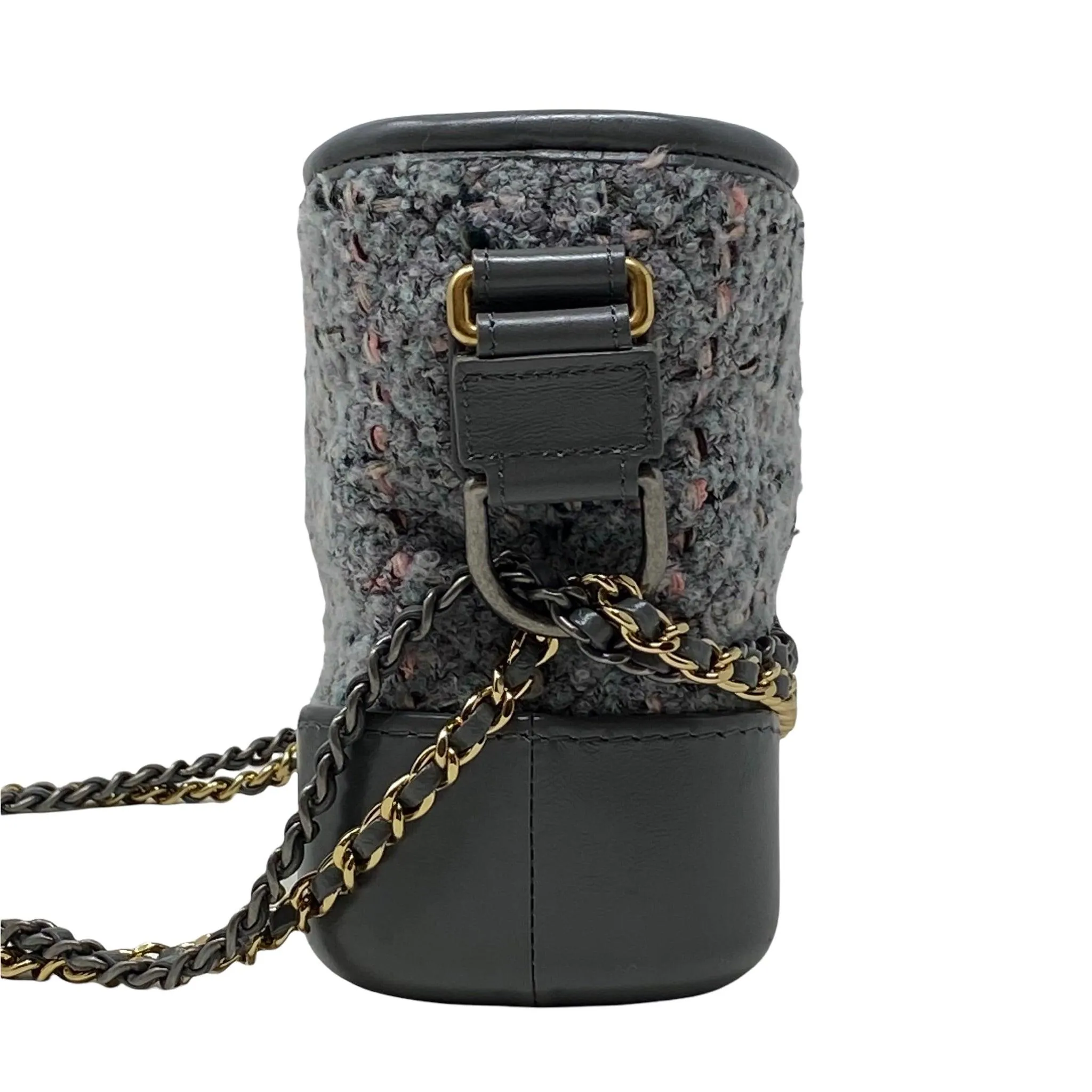 Chanel Gray Tweed Small Gabrielle Hobo Bag
