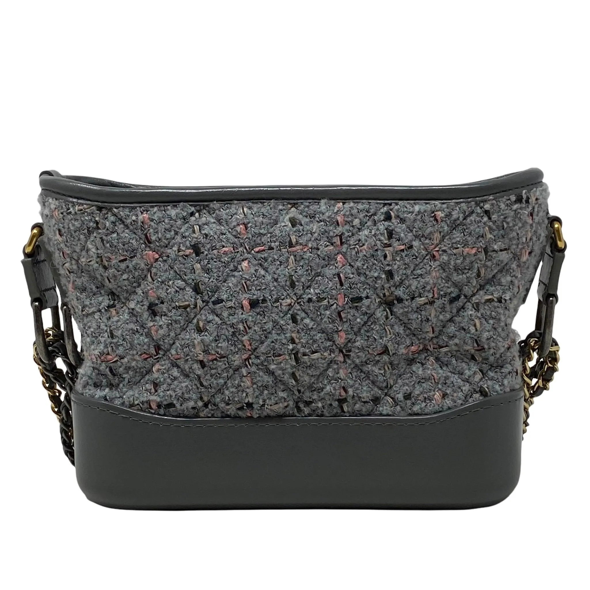 Chanel Gray Tweed Small Gabrielle Hobo Bag