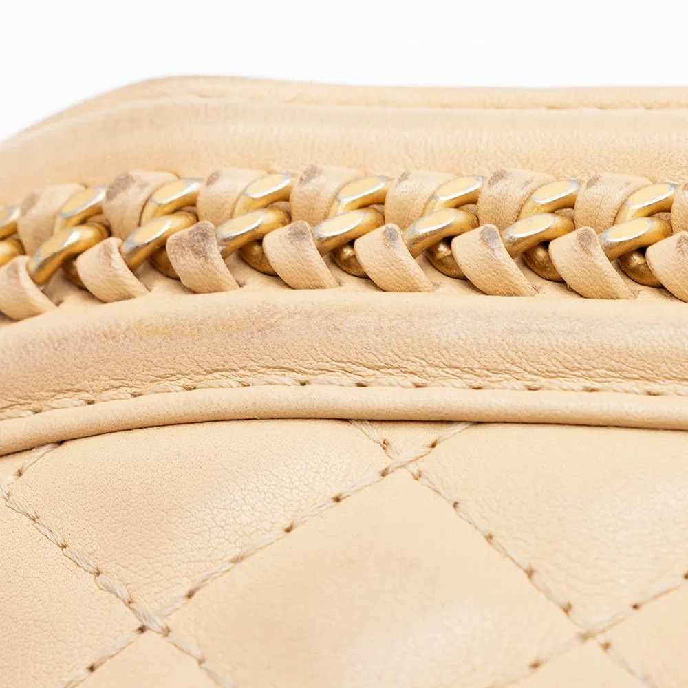 Chanel Lambskin Chain Top Handle Small Boy Bag (SHF-18238)