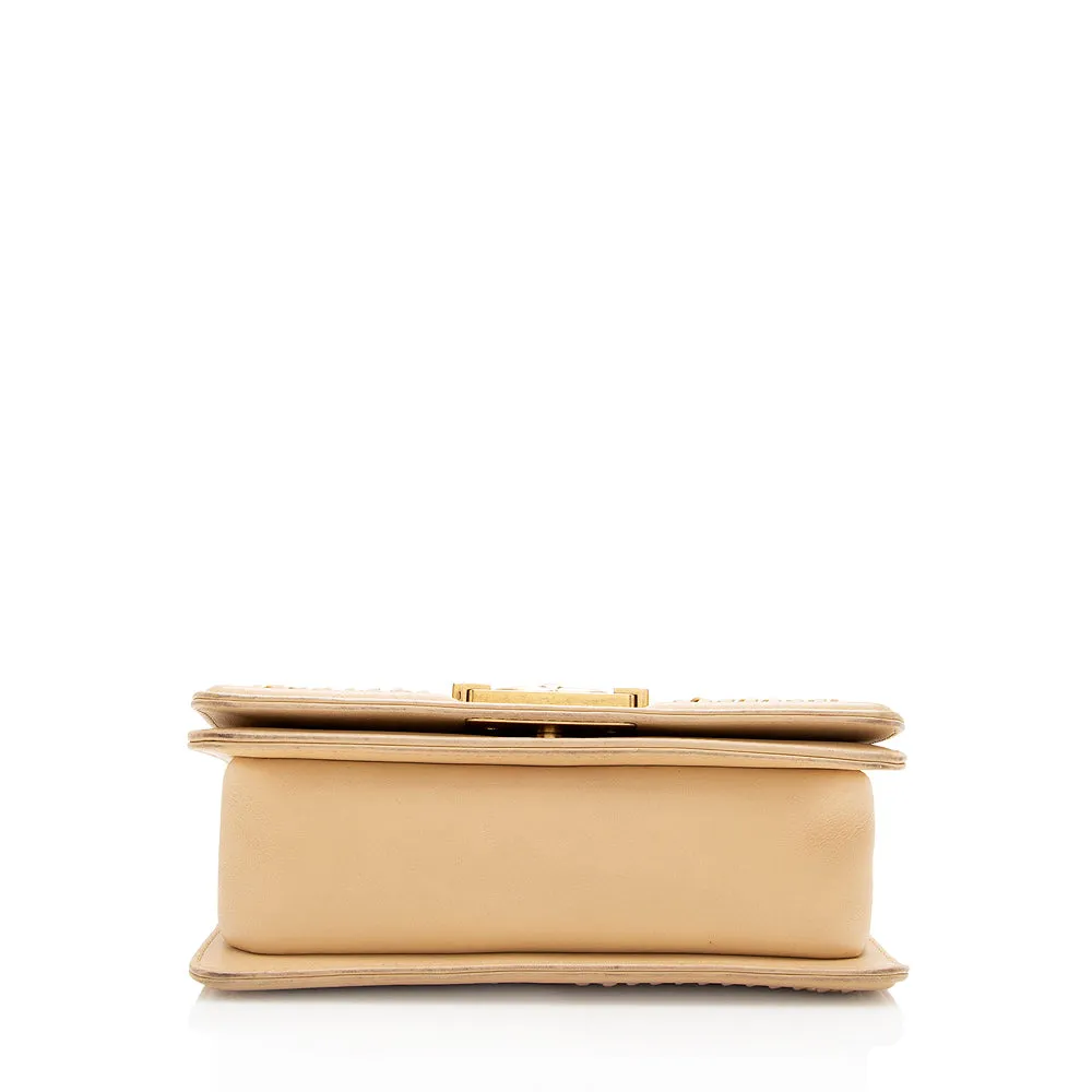 Chanel Lambskin Chain Top Handle Small Boy Bag (SHF-18238)