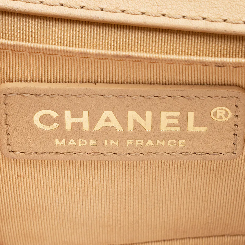 Chanel Lambskin Chain Top Handle Small Boy Bag (SHF-18238)