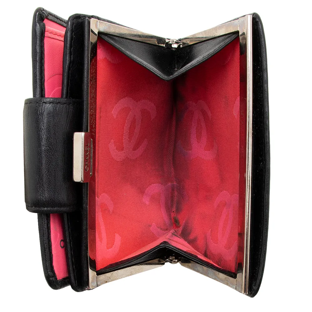 Chanel Lambskin Ligne Cambon French Purse Wallet (SHF-15533)