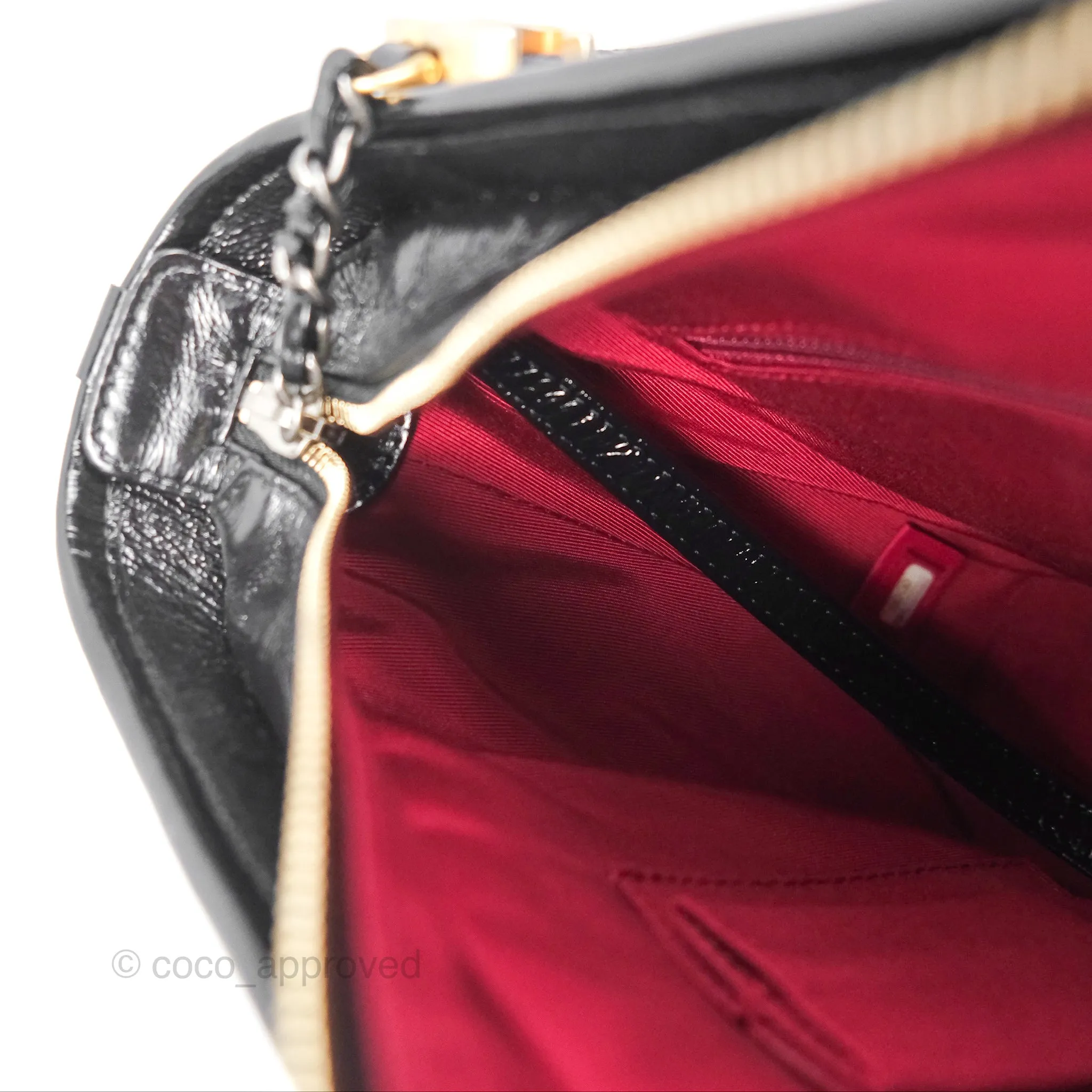 Chanel New Medium Gabrielle Hobo Quilted Black Glazed Aged Calfskin