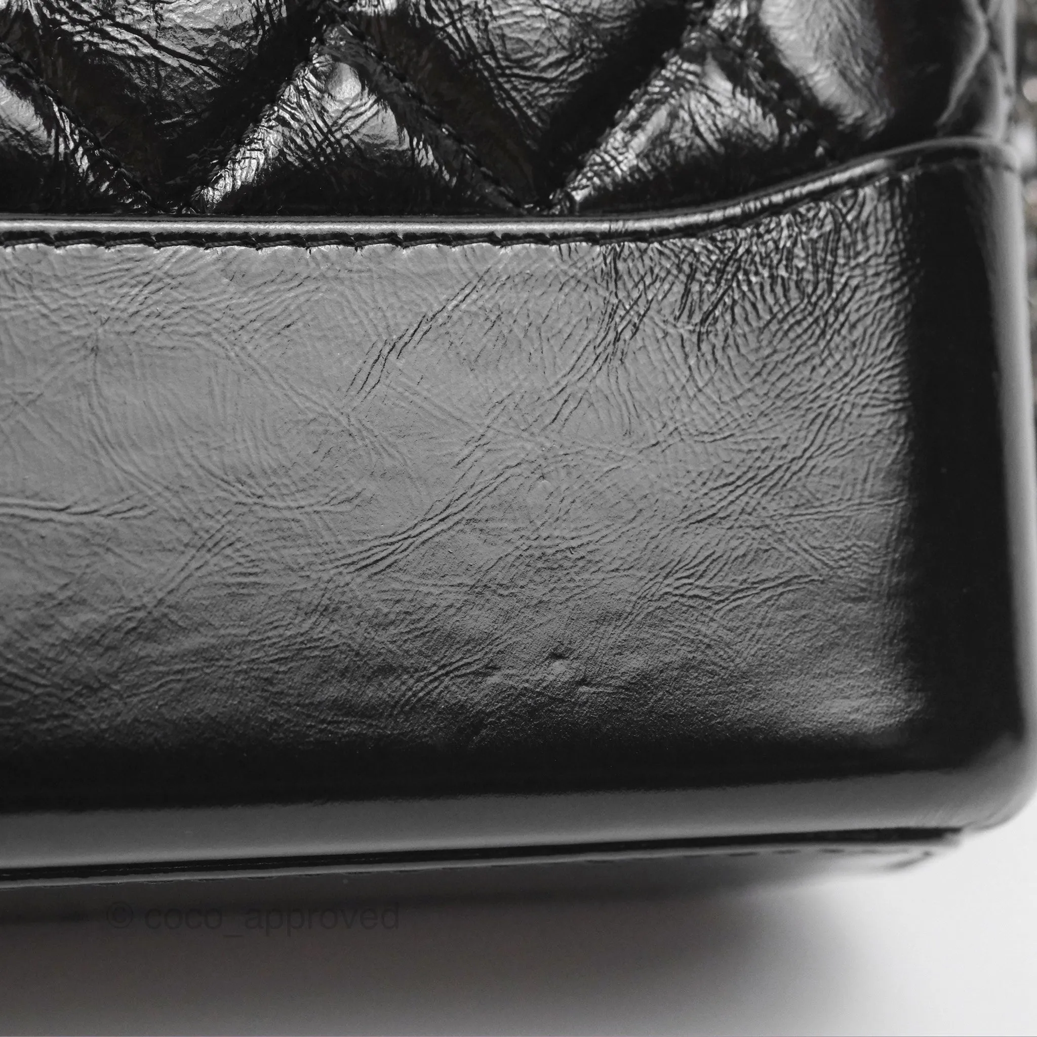 Chanel New Medium Gabrielle Hobo Quilted Black Glazed Aged Calfskin