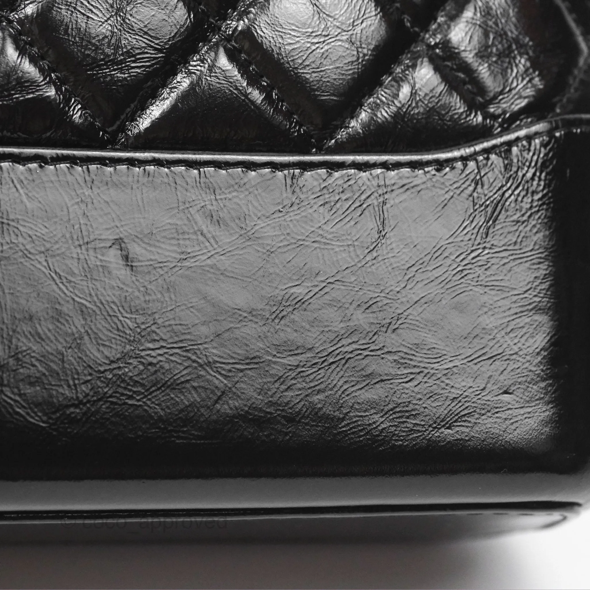 Chanel New Medium Gabrielle Hobo Quilted Black Glazed Aged Calfskin