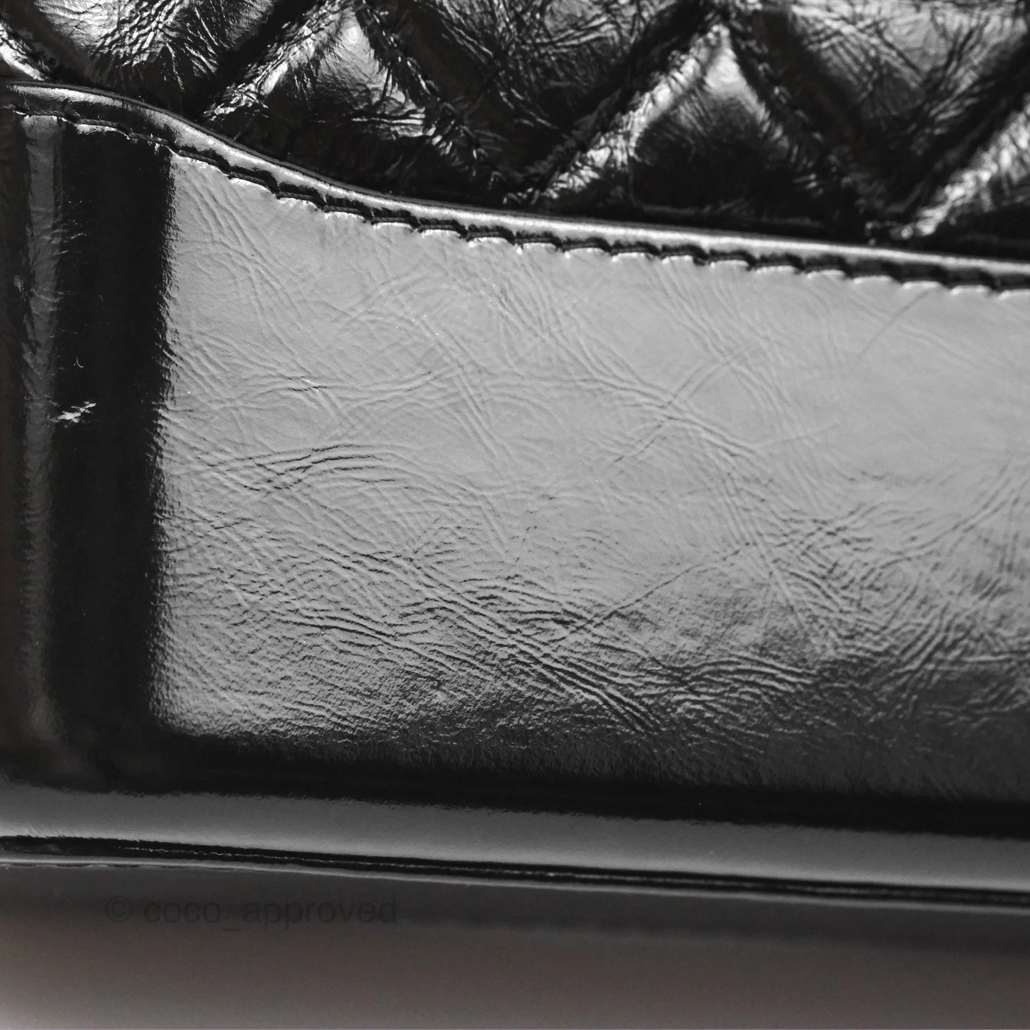Chanel New Medium Gabrielle Hobo Quilted Black Glazed Aged Calfskin