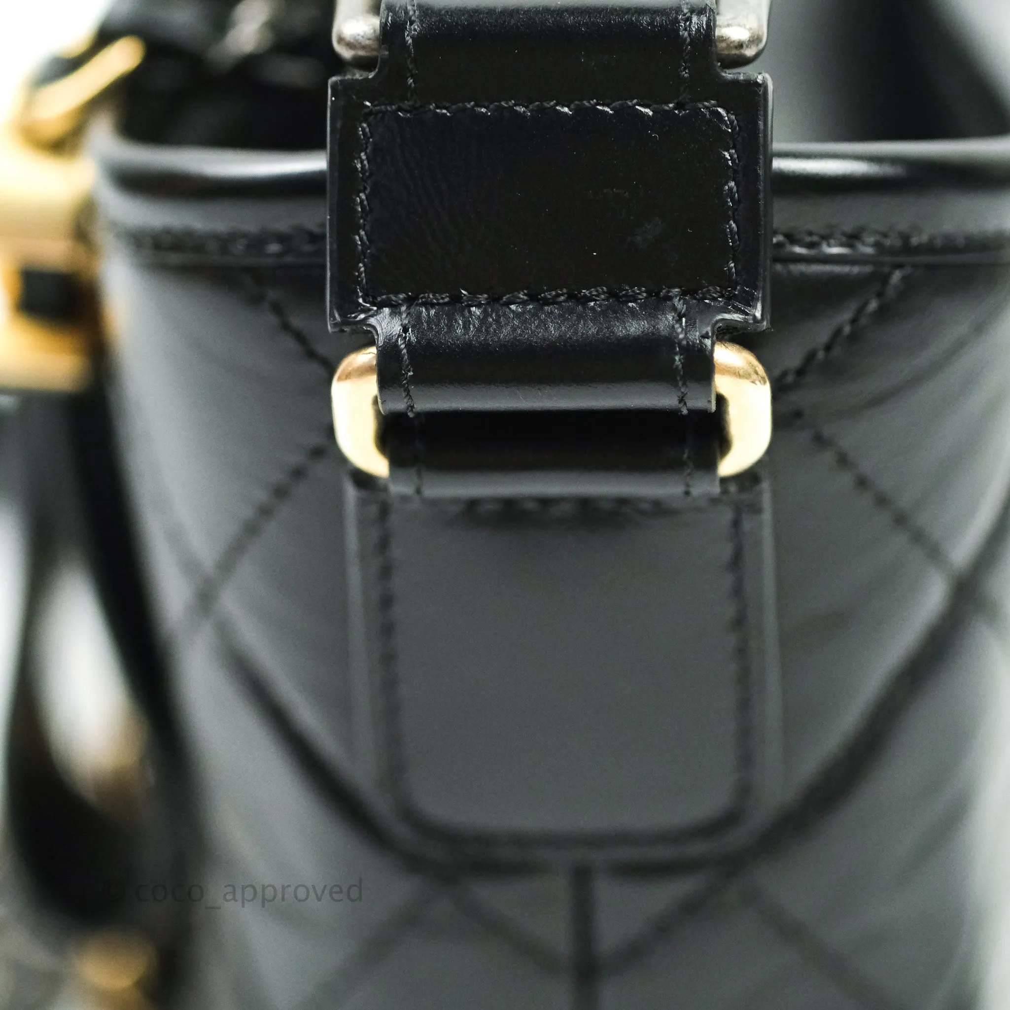 Chanel Quilted Small Aged Calfskin Black Gabrielle Hobo Mixed Hardware