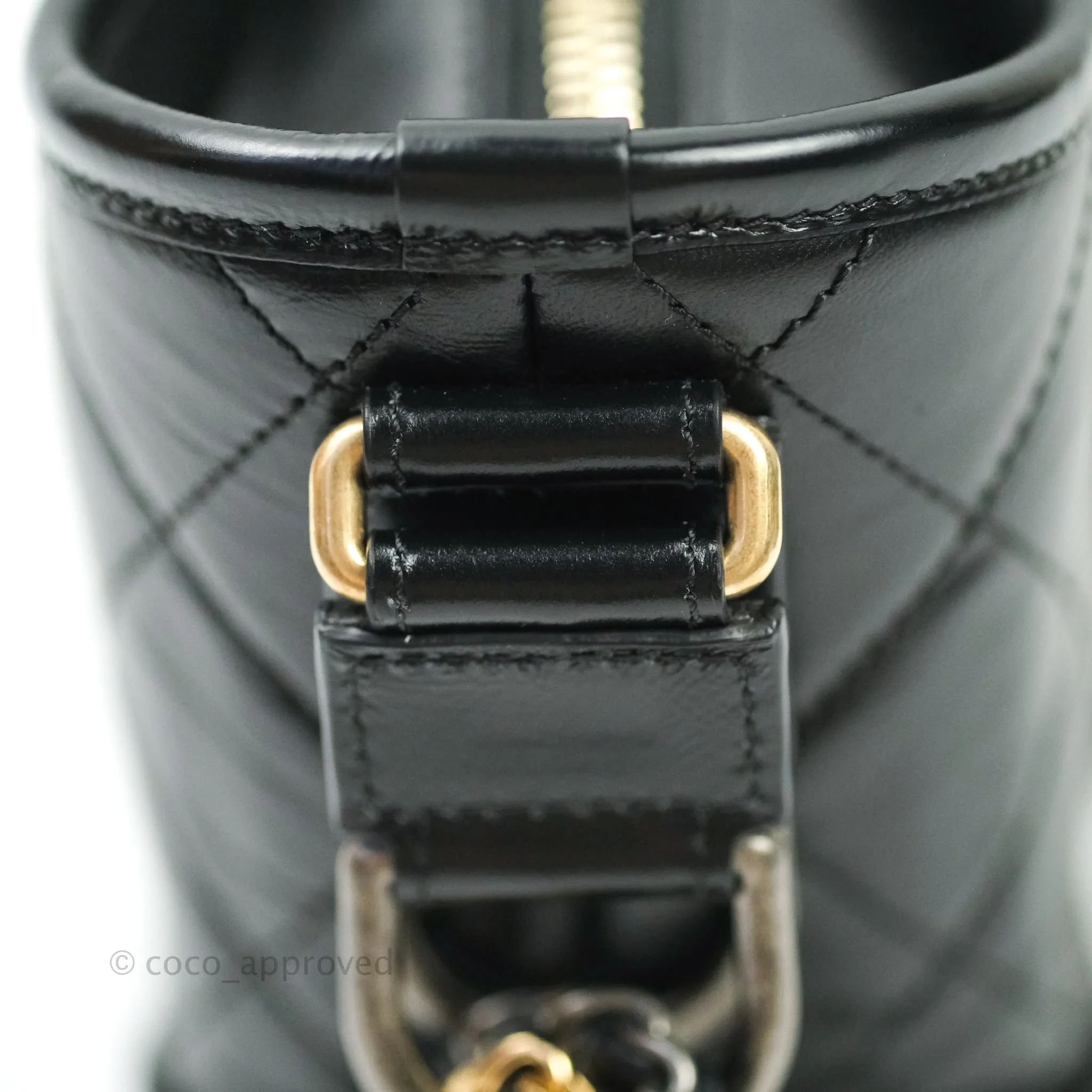 Chanel Quilted Small Aged Calfskin Black Gabrielle Hobo Mixed Hardware