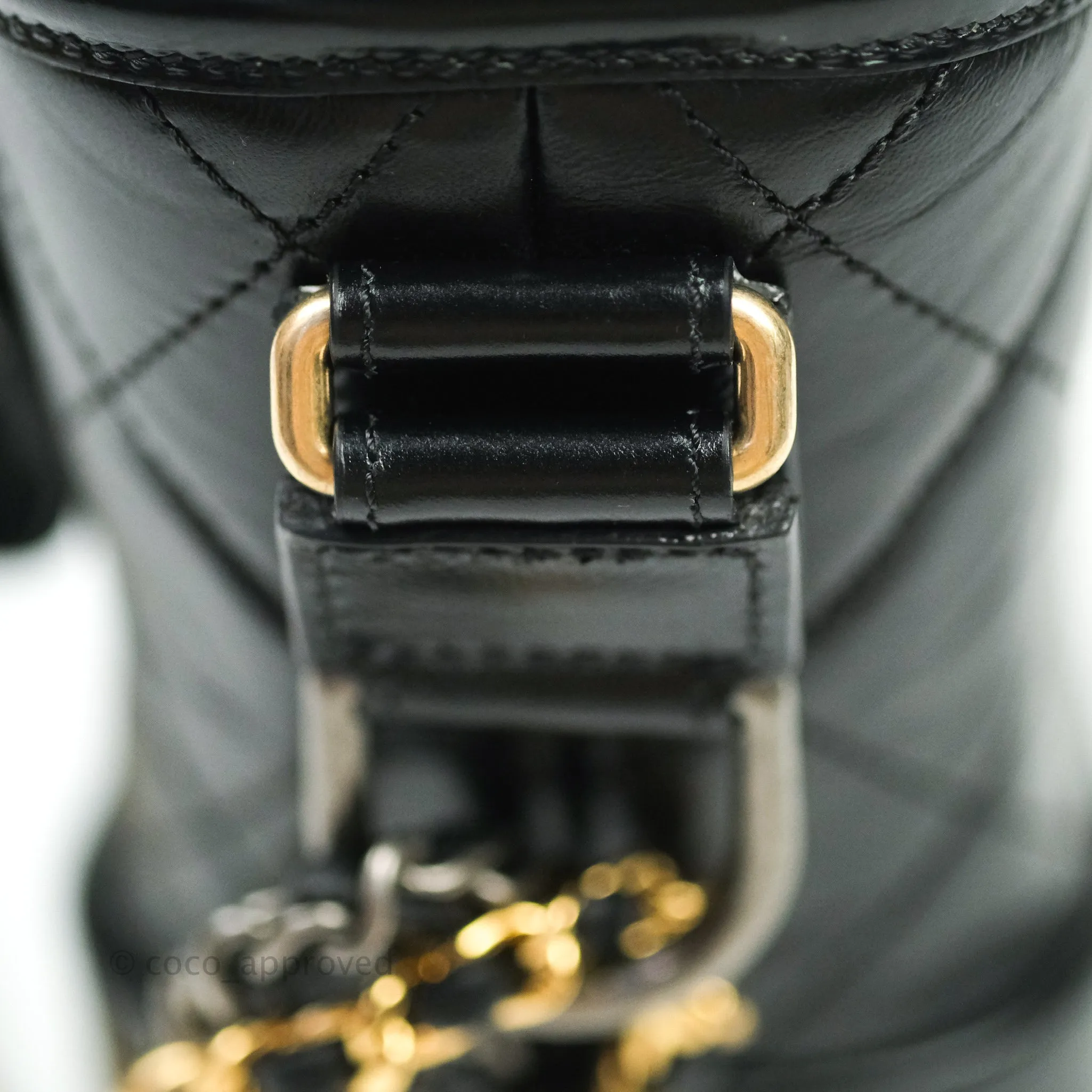Chanel Quilted Small Aged Calfskin Black Gabrielle Hobo Mixed Hardware