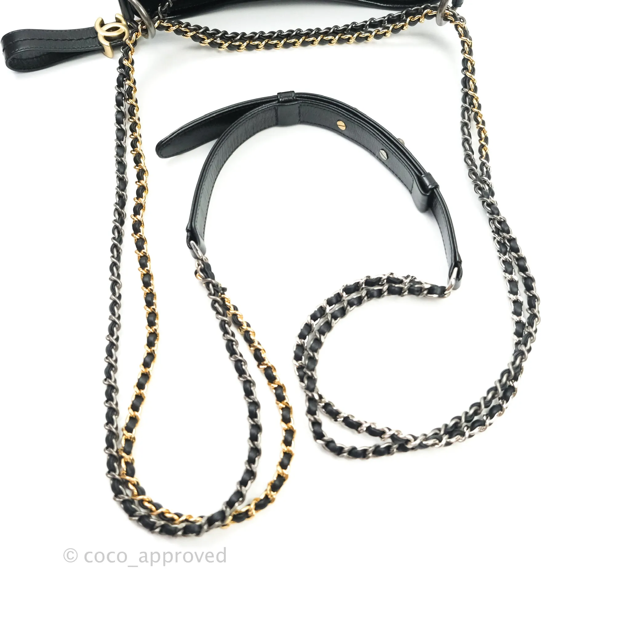 Chanel Quilted Small Aged Calfskin Black Gabrielle Hobo Mixed Hardware