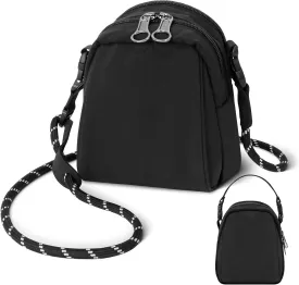 Crossbody Bag Sling Purse for Women Men Girls, Multi Position Cute Handbag Mini Clutch Purse with Zipper Closure