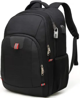 Della Gao Laptop Backpack for Men, Large Anti-Theft Business Travel Backpack with USB Charging Port, Water Resistant College School Computer Bag for Men/Women for 17 Inch Laptop and Notebook