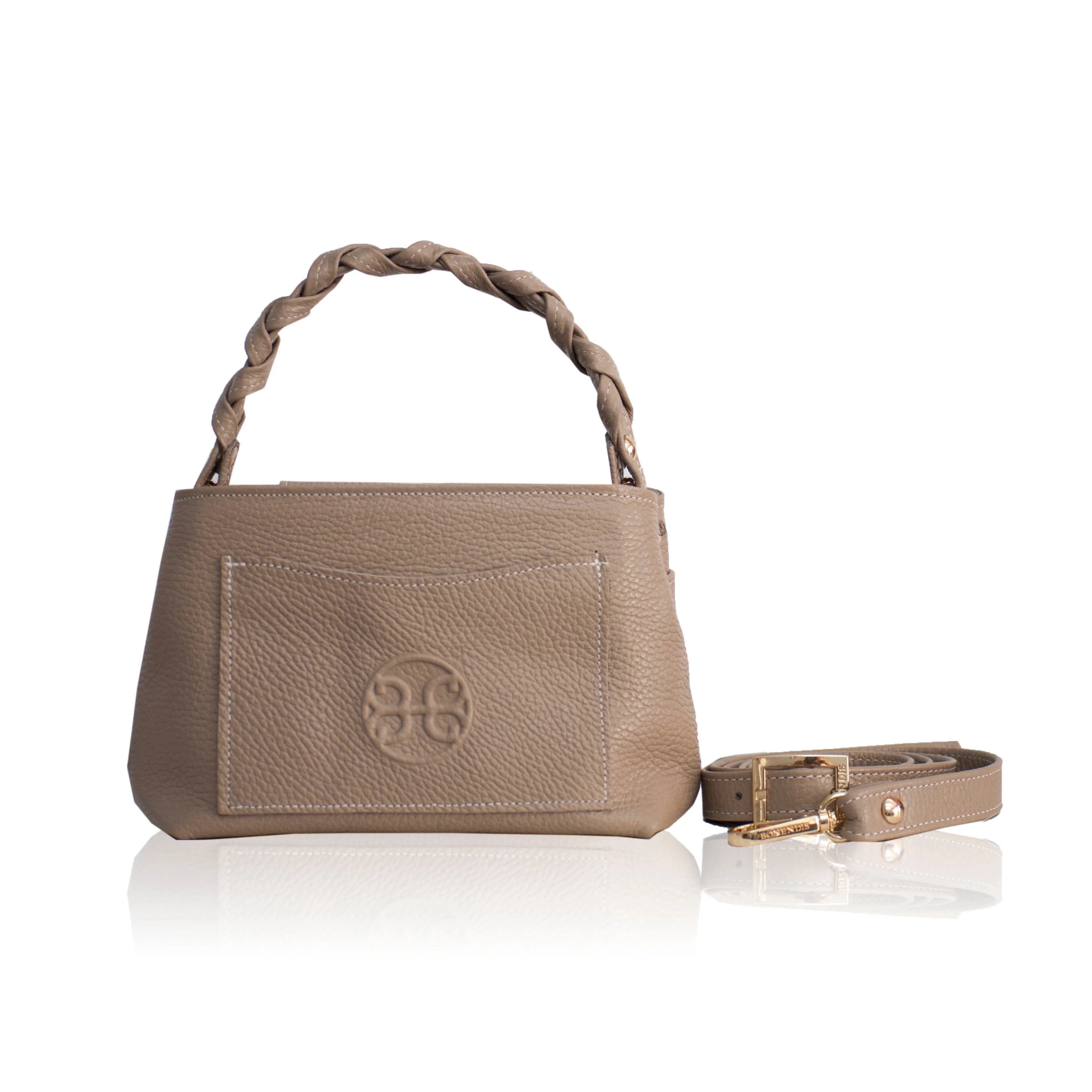 Emily 20 Leather Handbag- Taupe