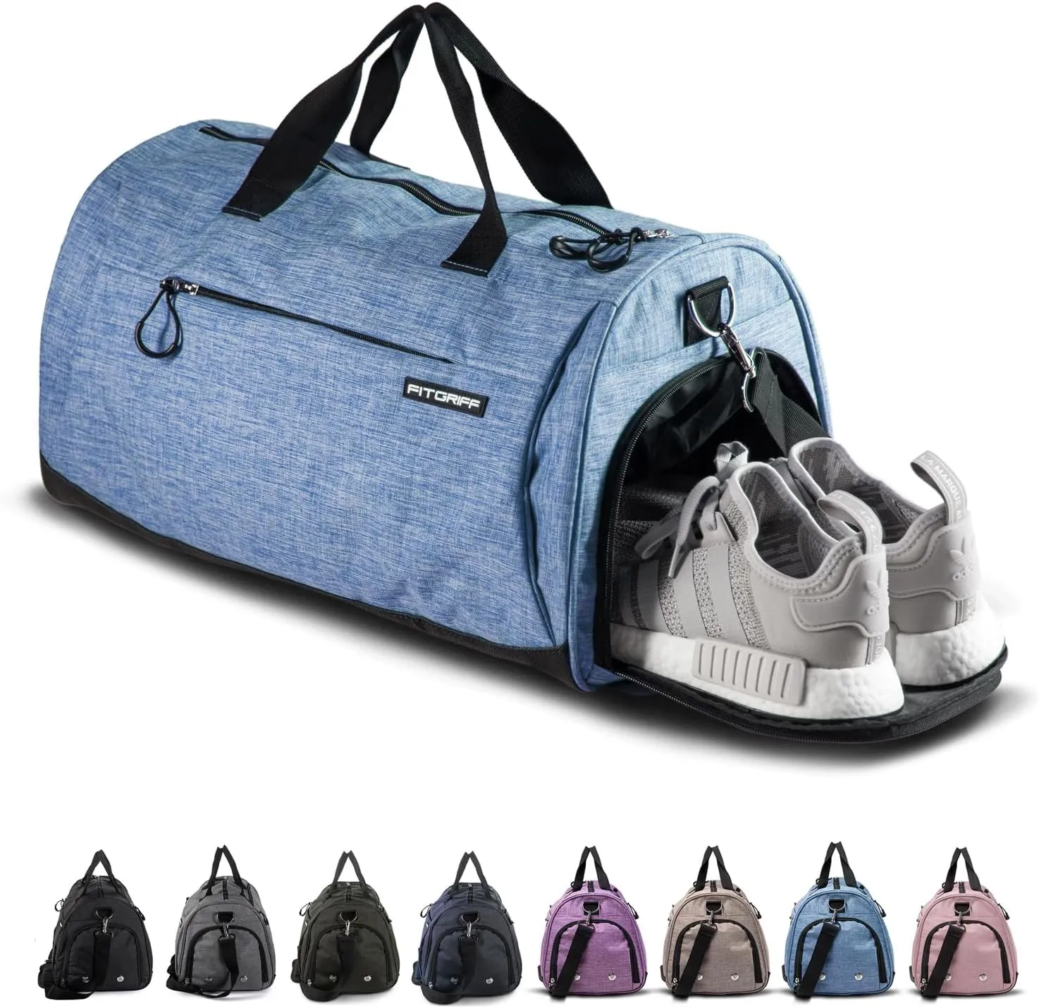 Fitgriff Gym Bag for Men & Women with Shoe & Wet Compartment - Duffle Bag for Travel, Sports, Fitness & Workout