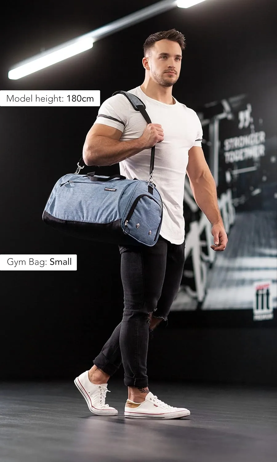 Fitgriff Gym Bag for Men & Women with Shoe & Wet Compartment - Duffle Bag for Travel, Sports, Fitness & Workout