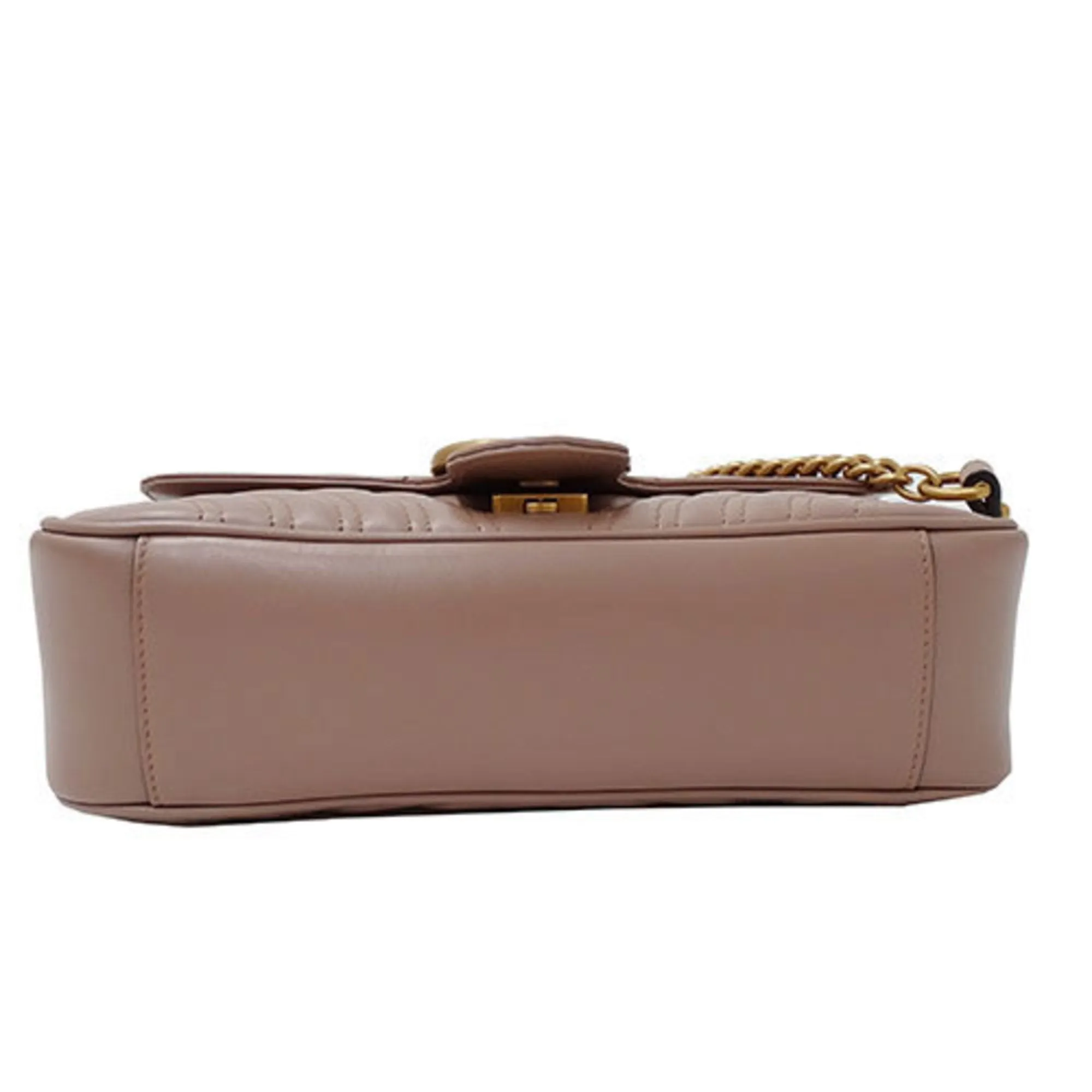 Gucci Bag ladies shoulder leather GG Marmont dusty pink 443497