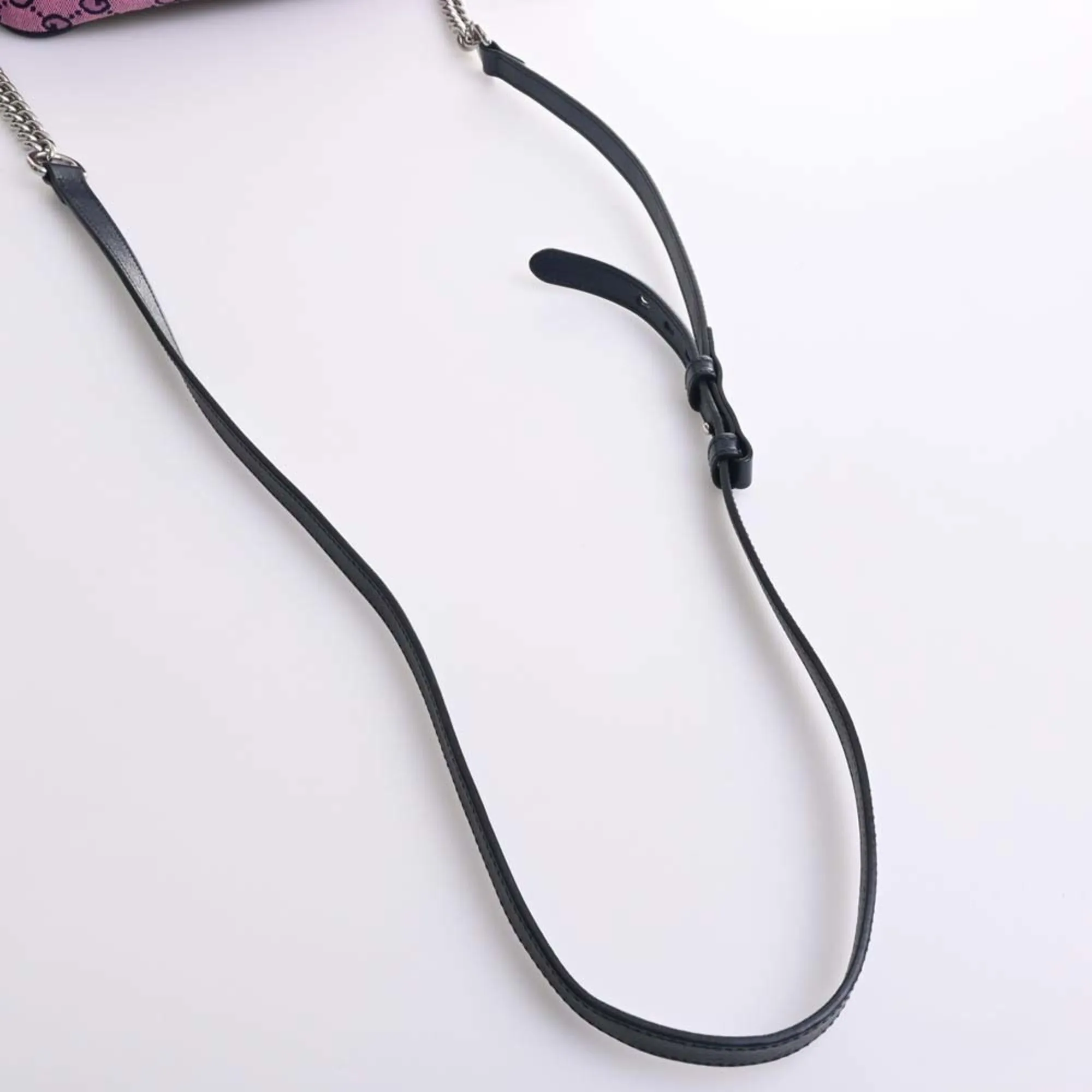 GUCCI GG Marmont Canvas Leather Chain Shoulder Bag 447632 Multicolor Women's