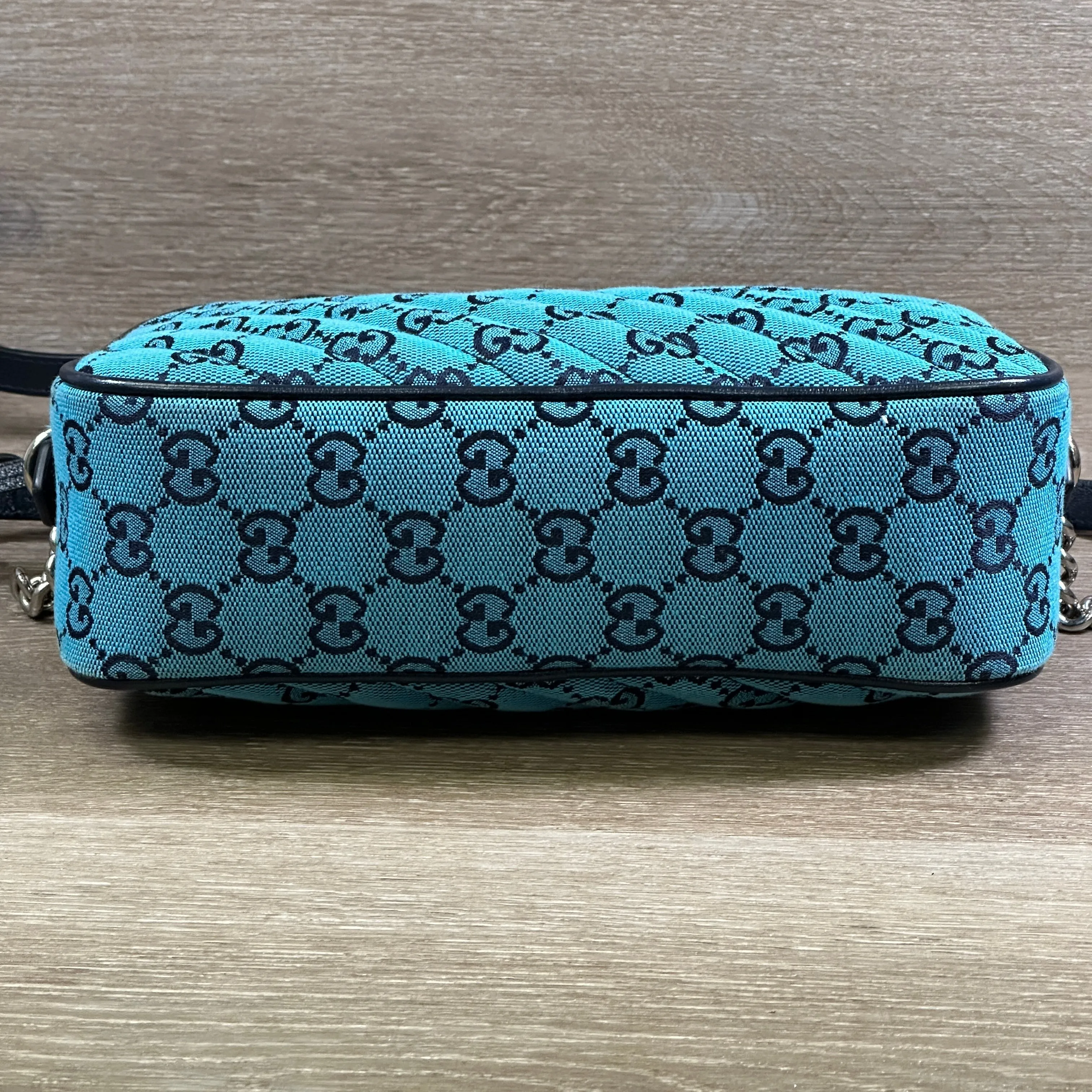 Gucci GG Marmont Shoulder Bag - Quilted Canvas - Blue