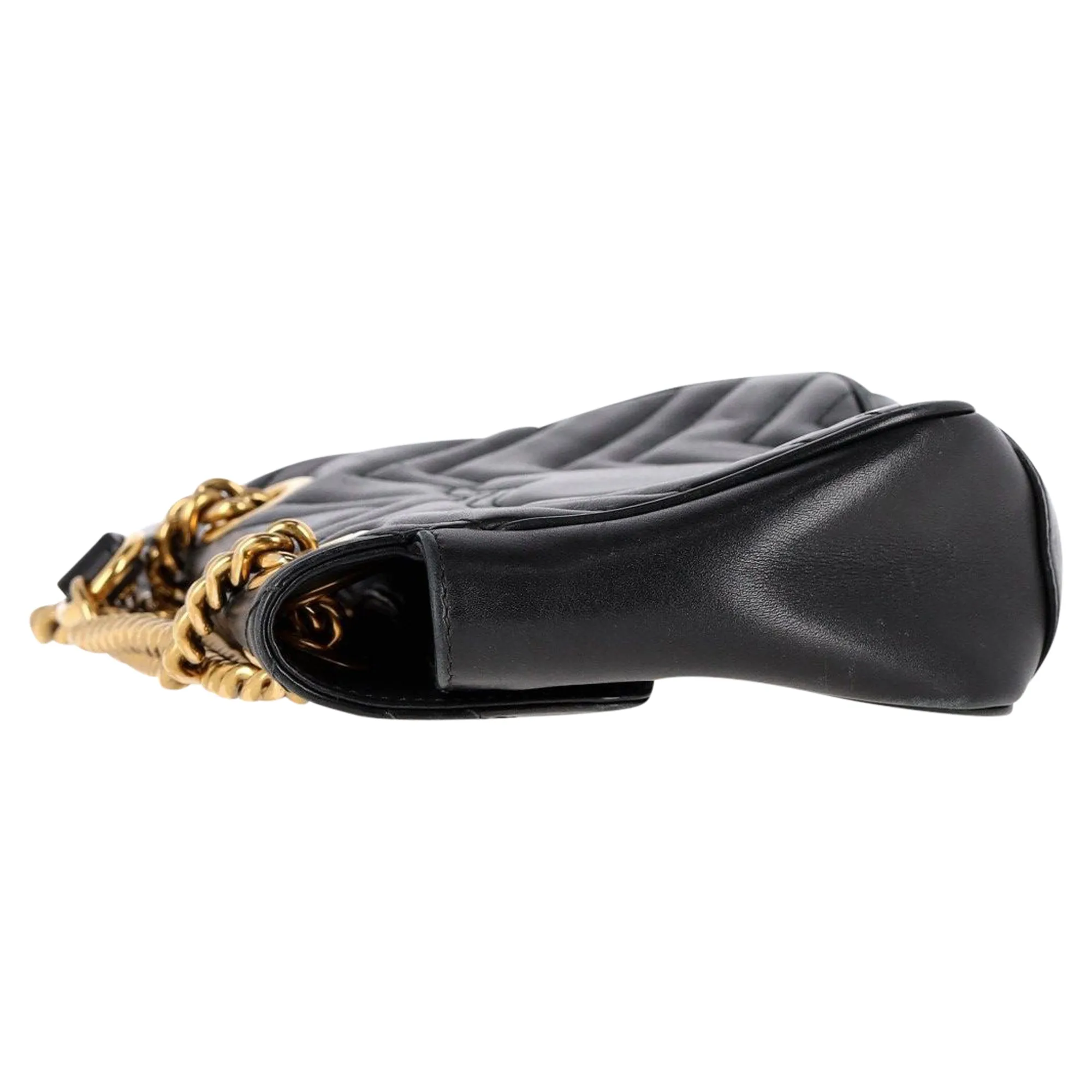 Gucci Marmont Shoulder Bag in Black Leather