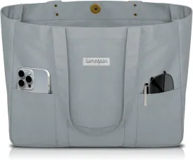 HOMESPON Large Canvas Tote Bag for Women Everything Bag with Pockets and Laptop Sleeve