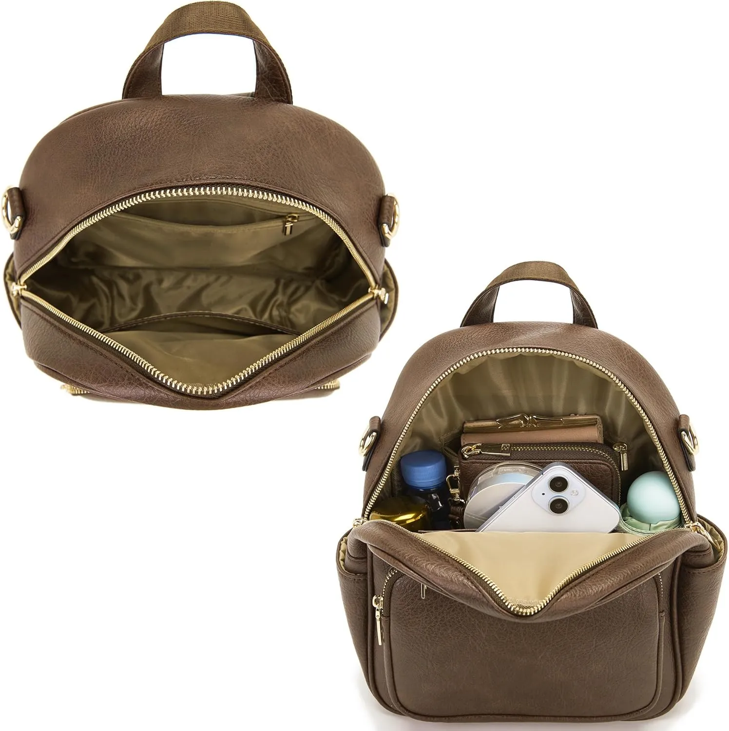 Idesort Small Backpack Purse for Women Girls Cute Backpacks Purse set with Wallet Convertible Shoulder bag