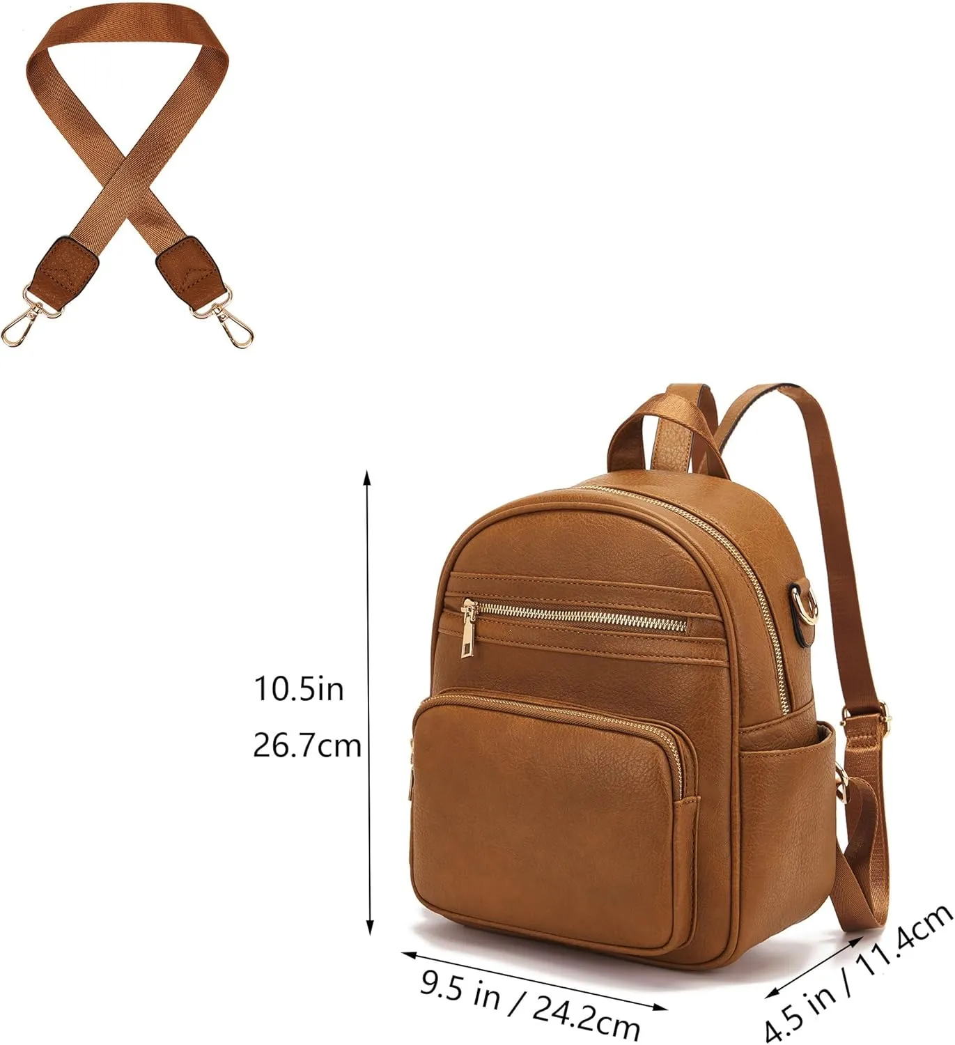 Idesort Small Backpack Purse for Women Girls Cute Backpacks Purse set with Wallet Convertible Shoulder bag