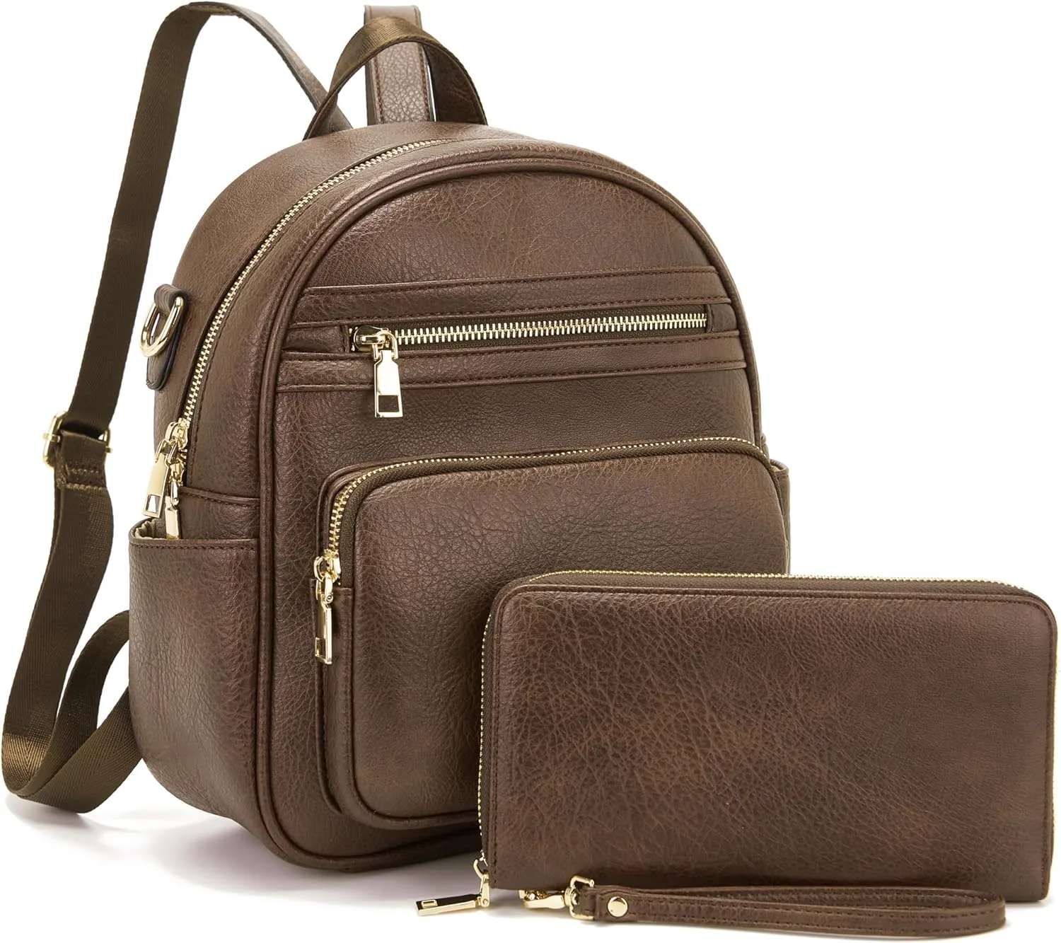 Idesort Small Backpack Purse for Women Girls Cute Backpacks Purse set with Wallet Convertible Shoulder bag